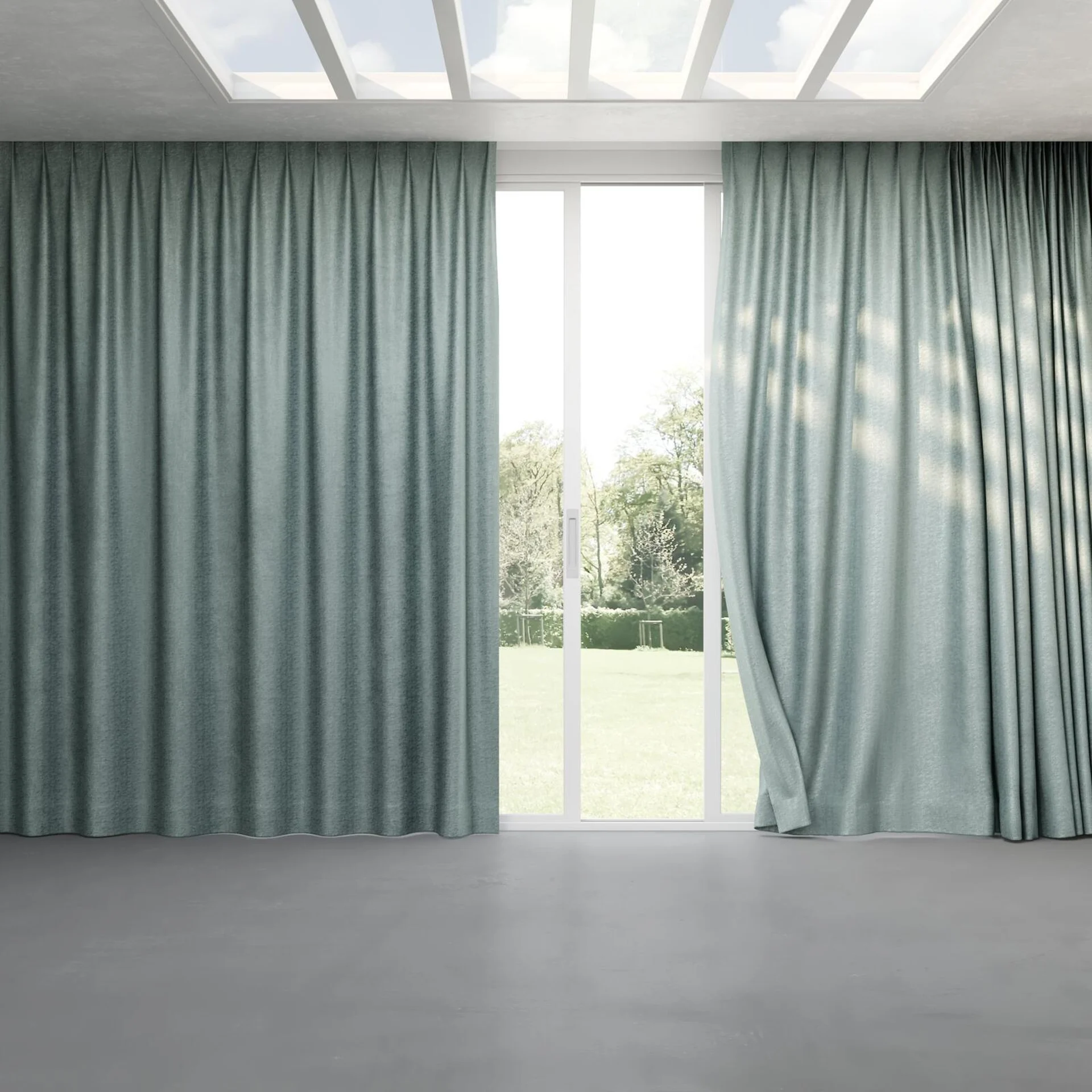 Full view of Hug Mineral, pinch pleat