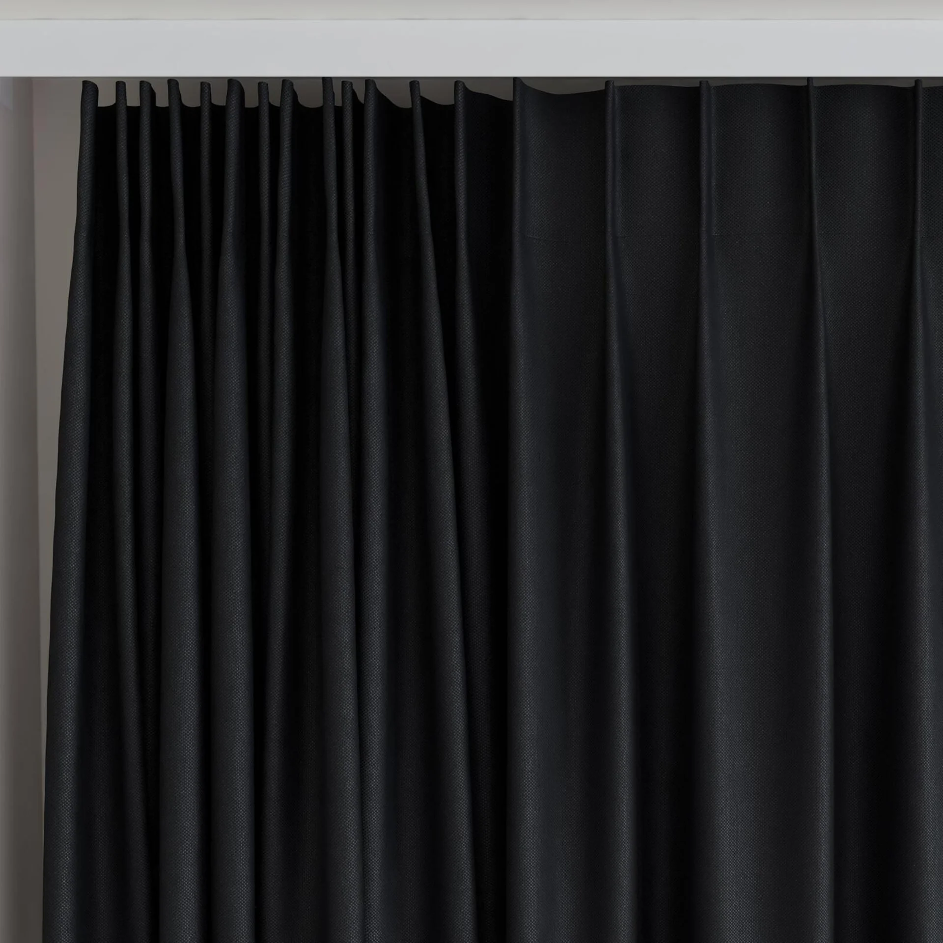 Top view of Dream Weaver 300 Onyx, on curtain rail