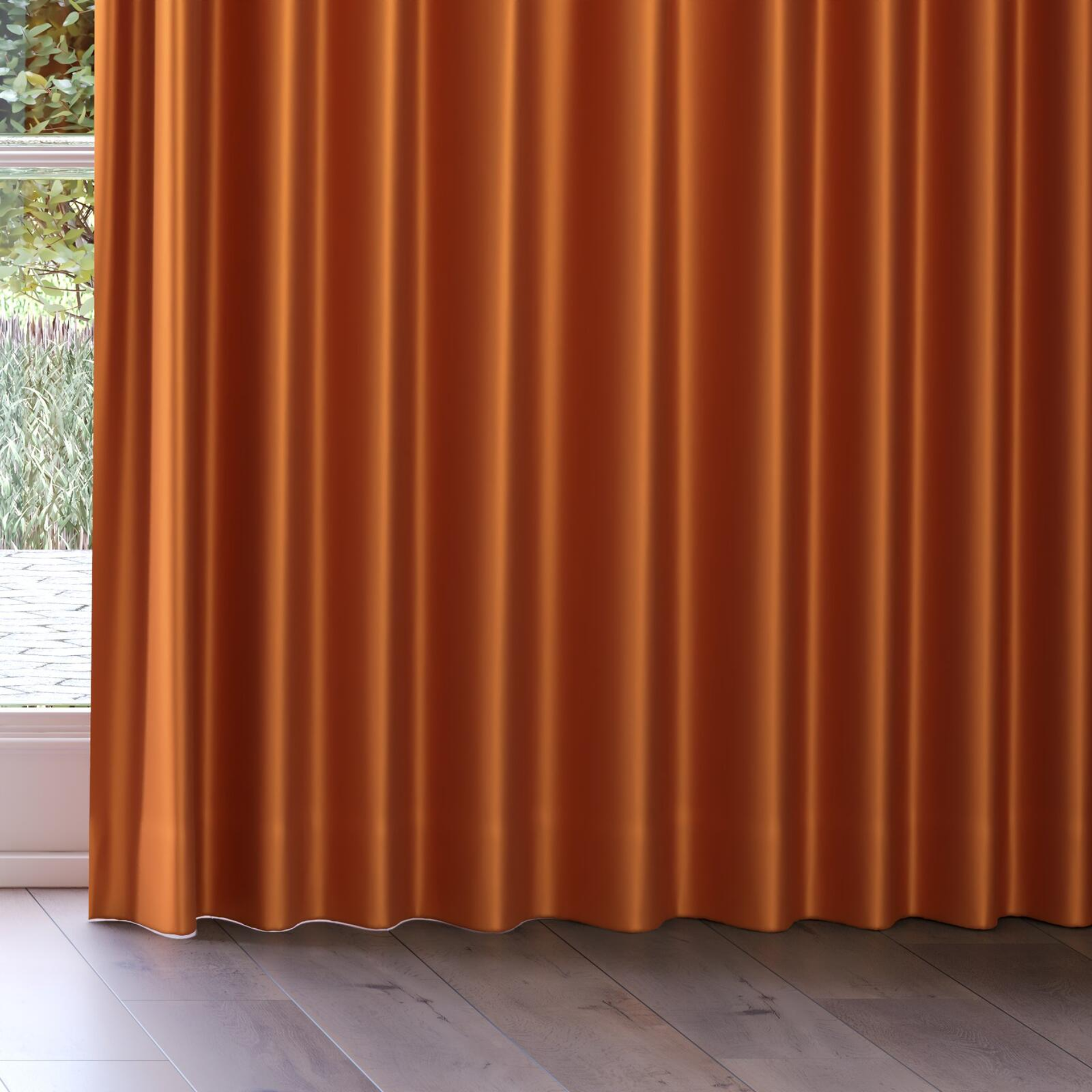 Bottom view of North Face Paprika, on curtain rail