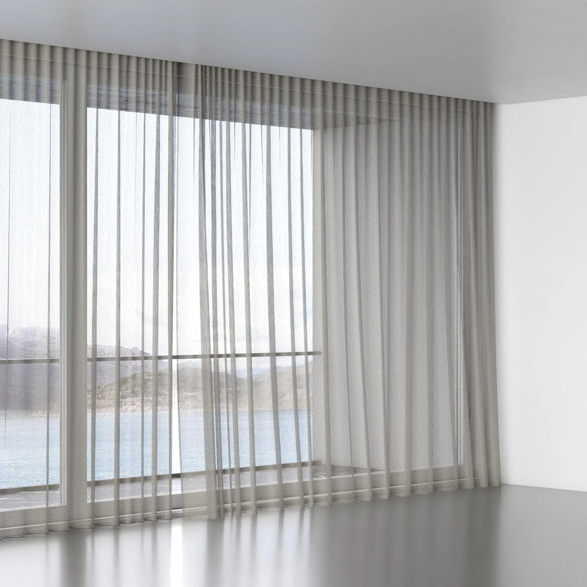 Full view of Cosmos Shadow, wave pleat