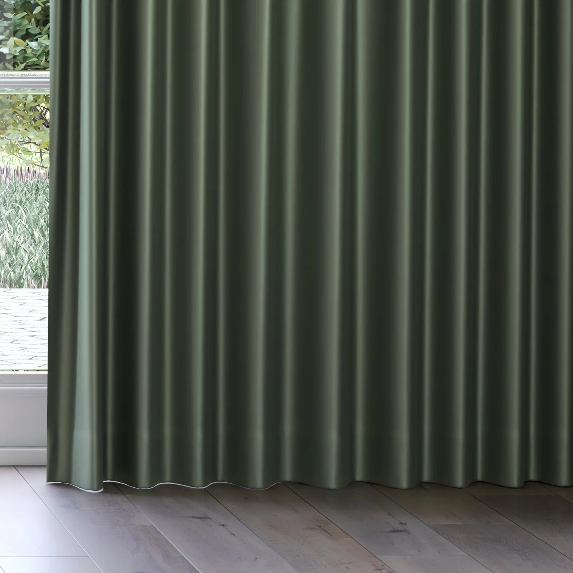 Bottom view of North Face Sage, on curtain rail