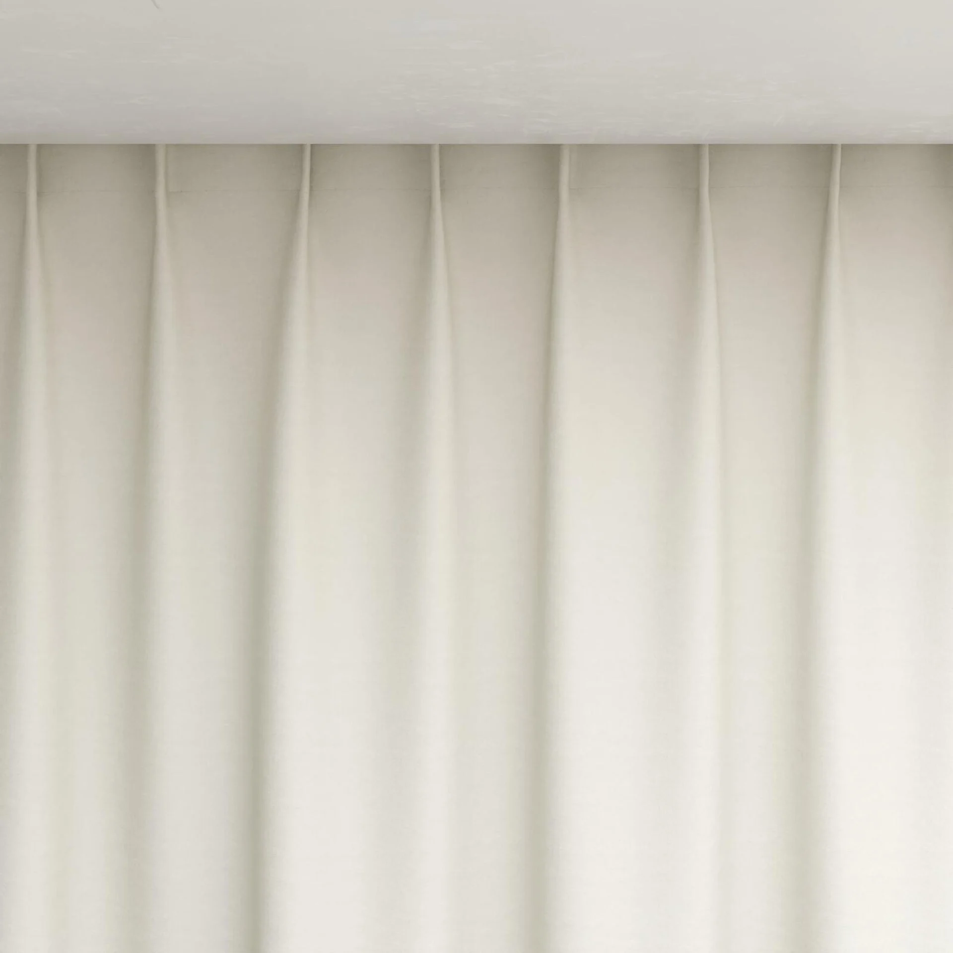 Top view of Brugge Cream, pinch pleat