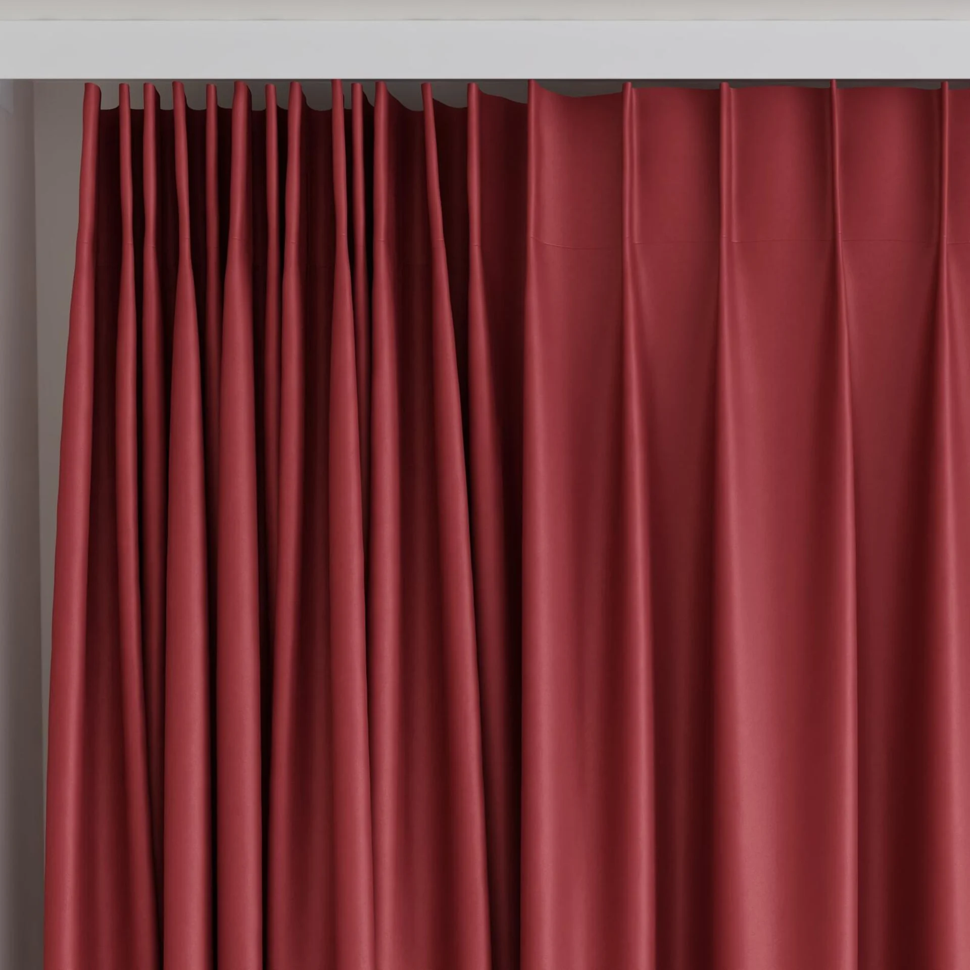 Top view of Re-Vive Rouge, on curtain rail