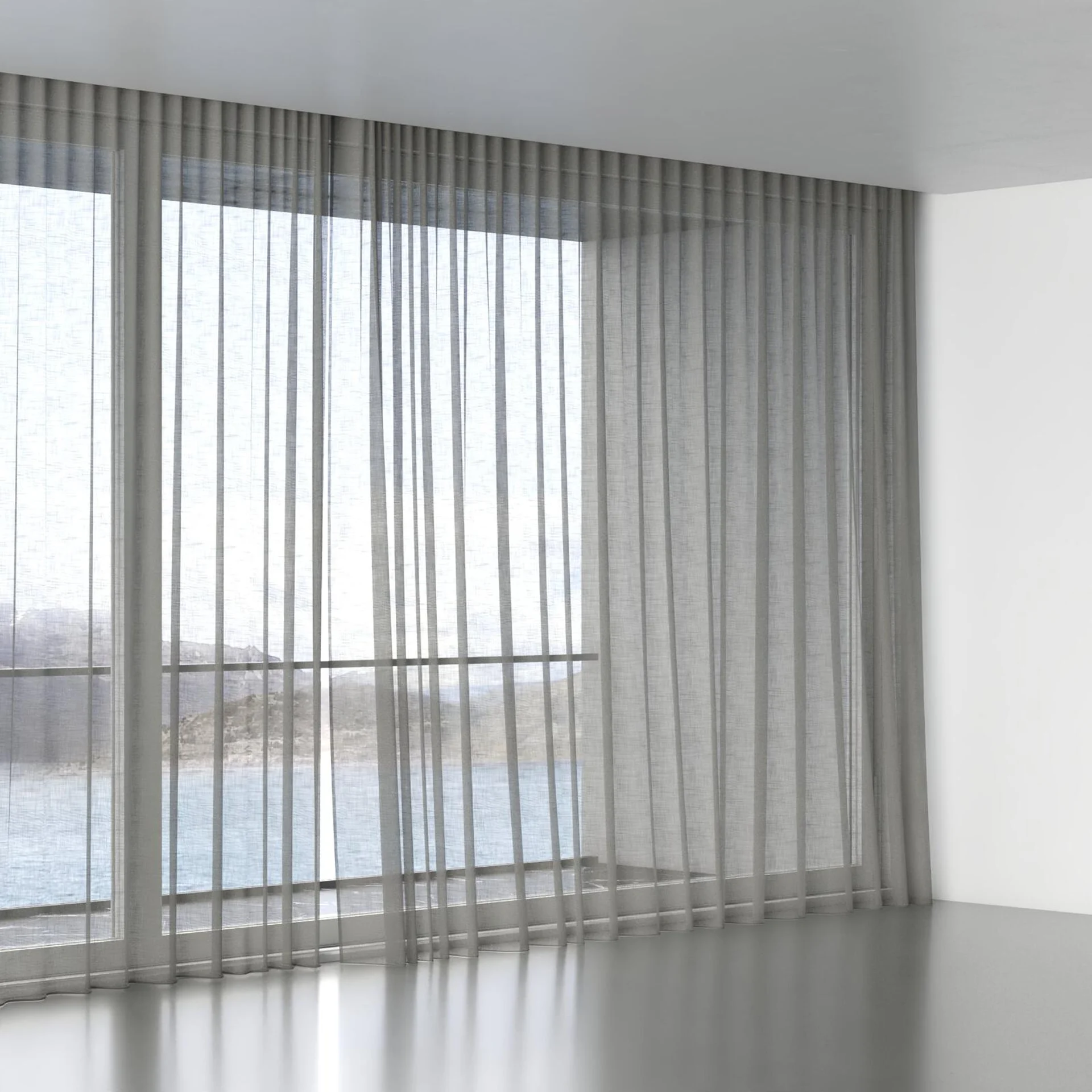 Full view of Kumo Recycled Stone, wave pleat