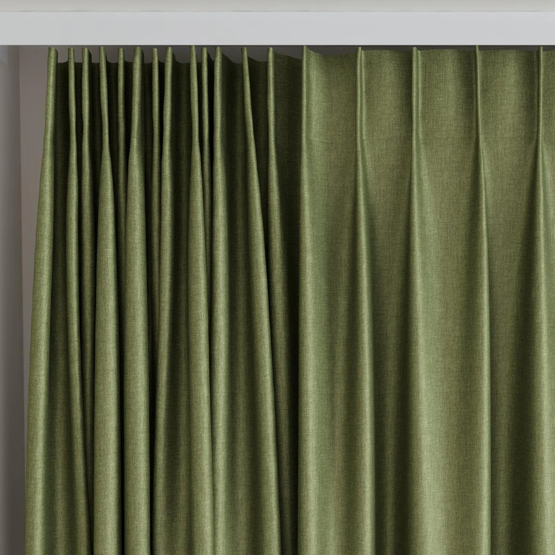 Top view of Matrix Pesto, on curtain rail