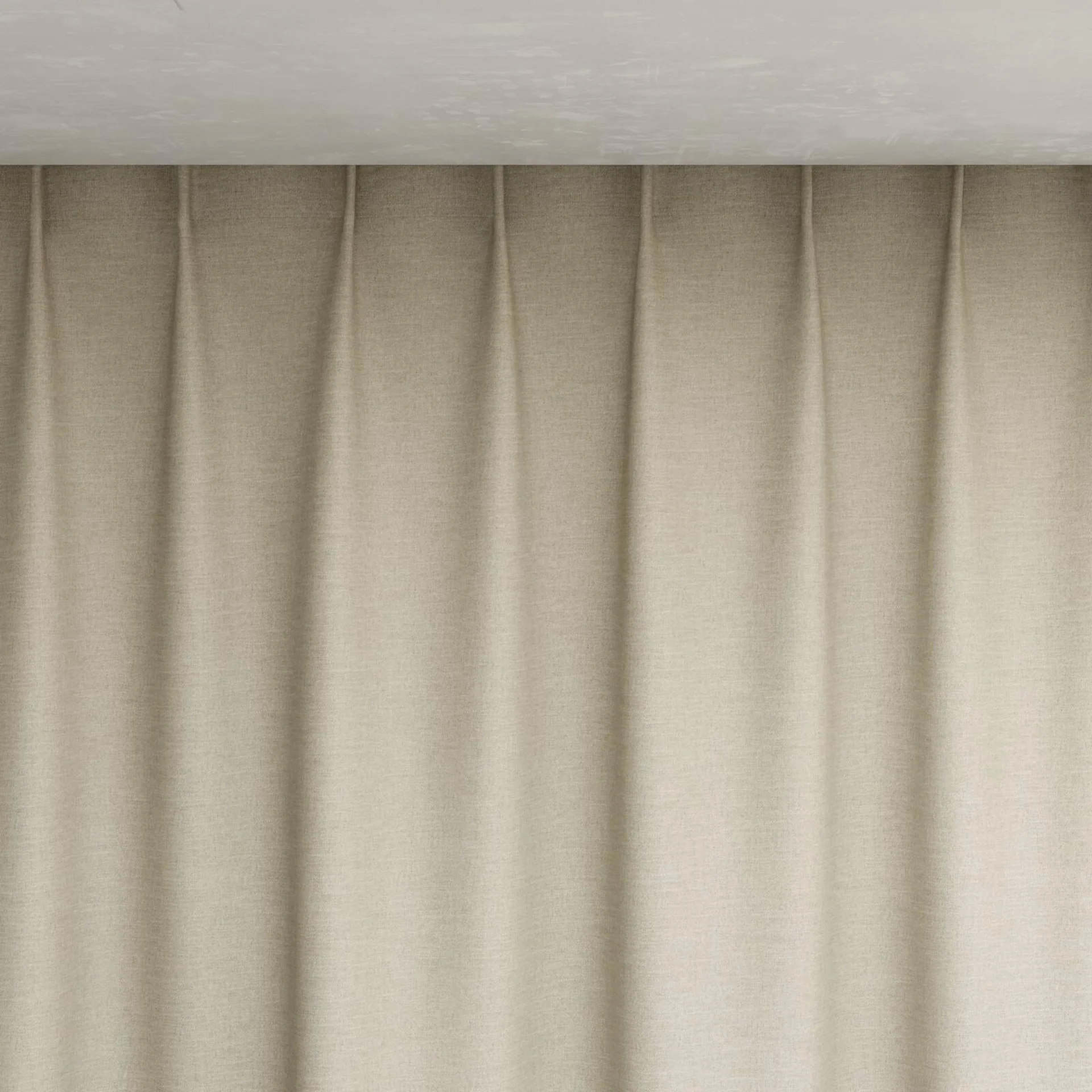 Top view of Casual Whisper, pinch pleat