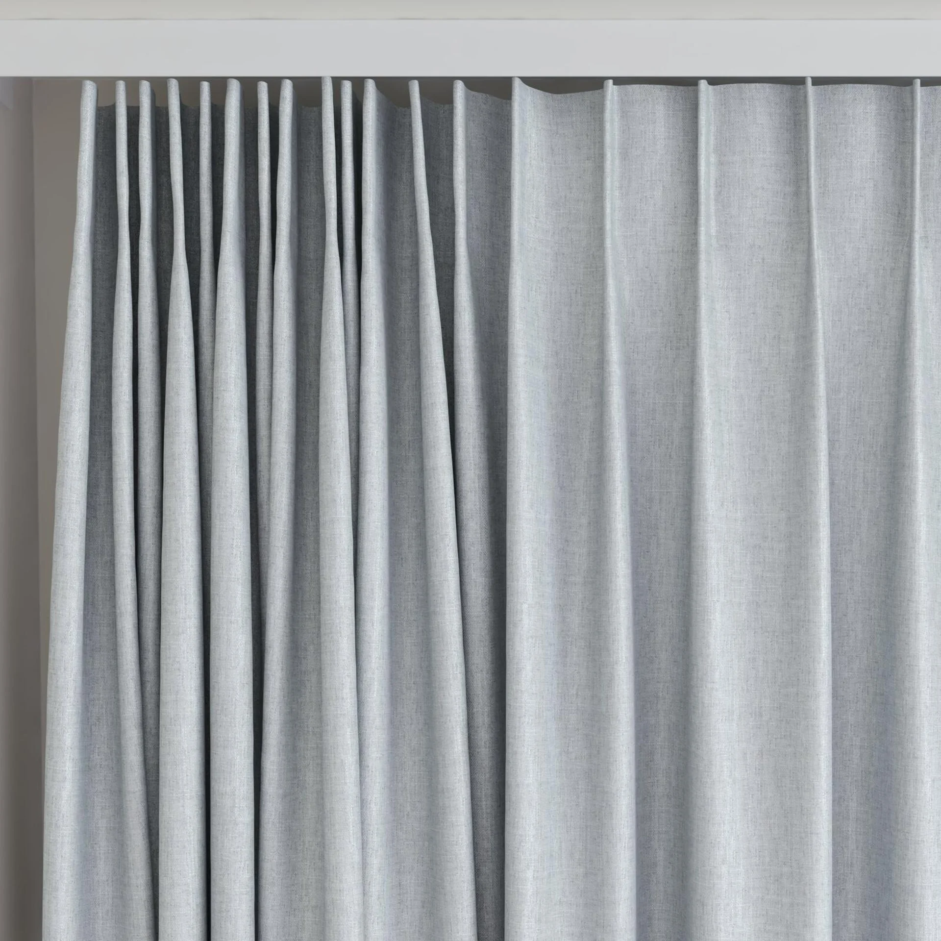 Top view of Stonewall Blackout Cloud, on curtain rail