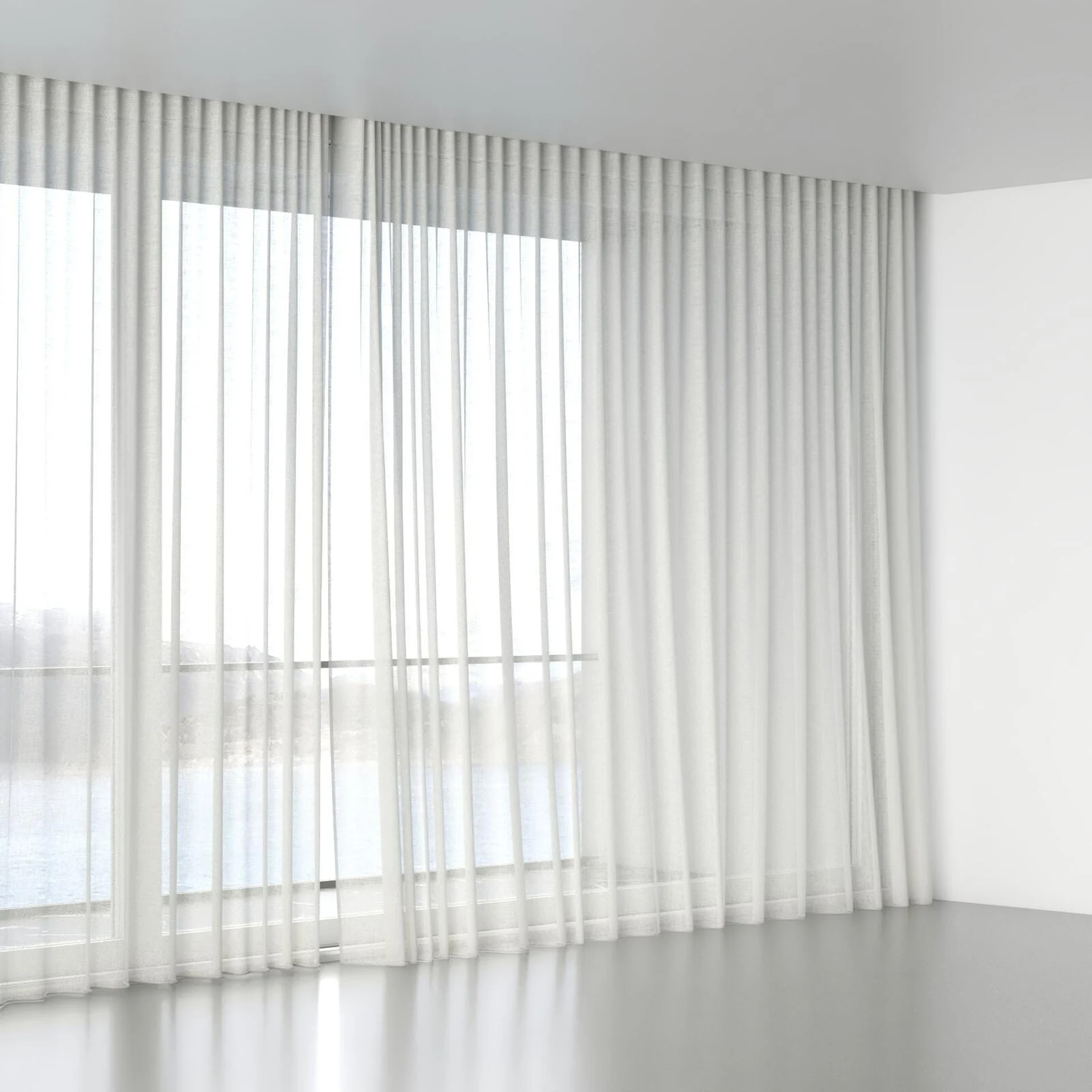 Full view of Statement Wool, wave pleat