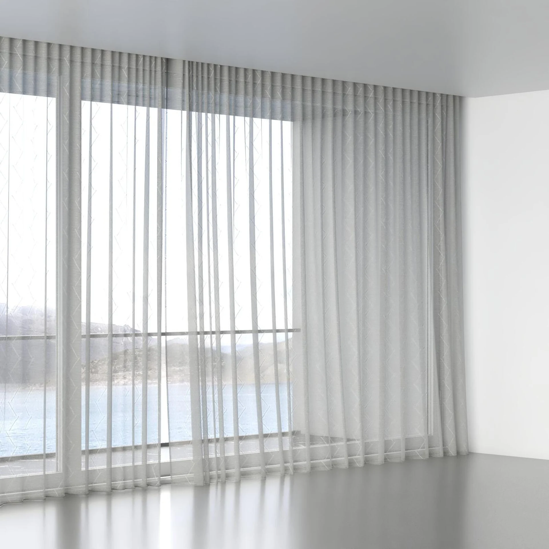 Full view of Freemans Concrete, wave pleat