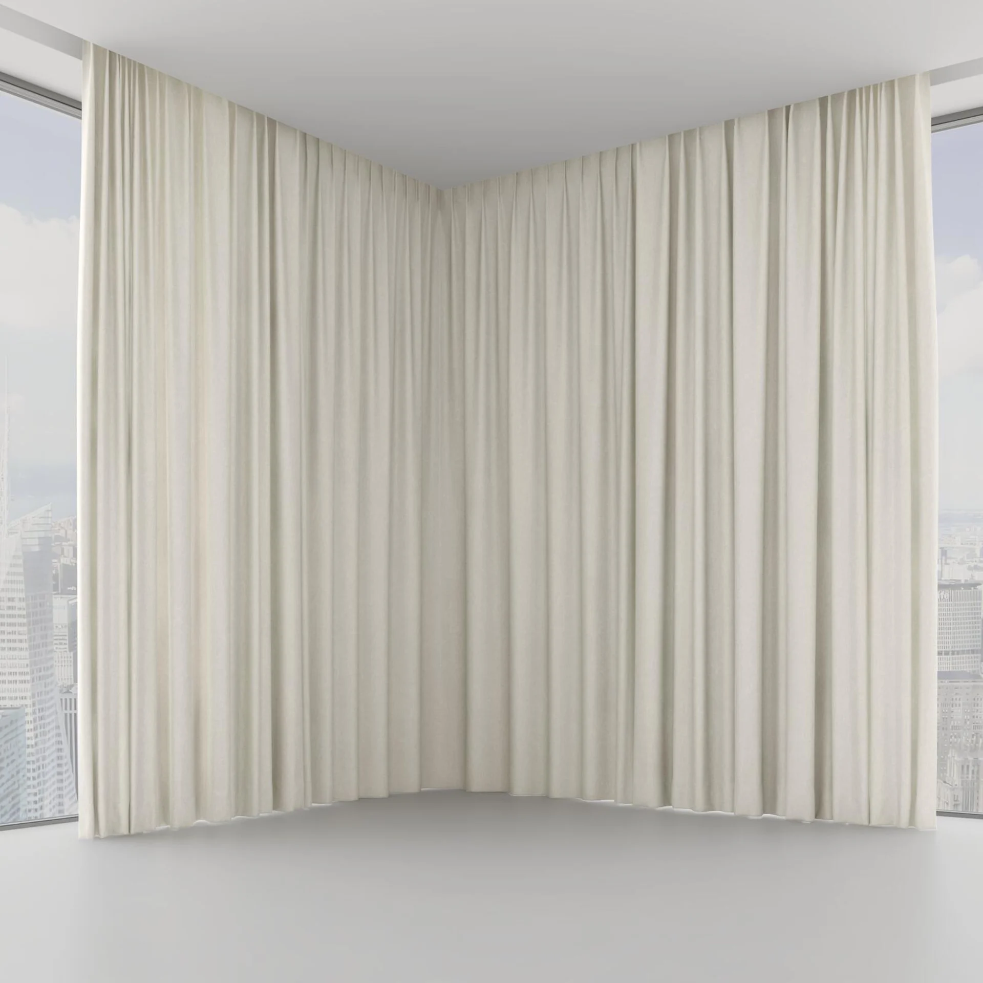 Front view of Glamour Wool, on hidden rail
