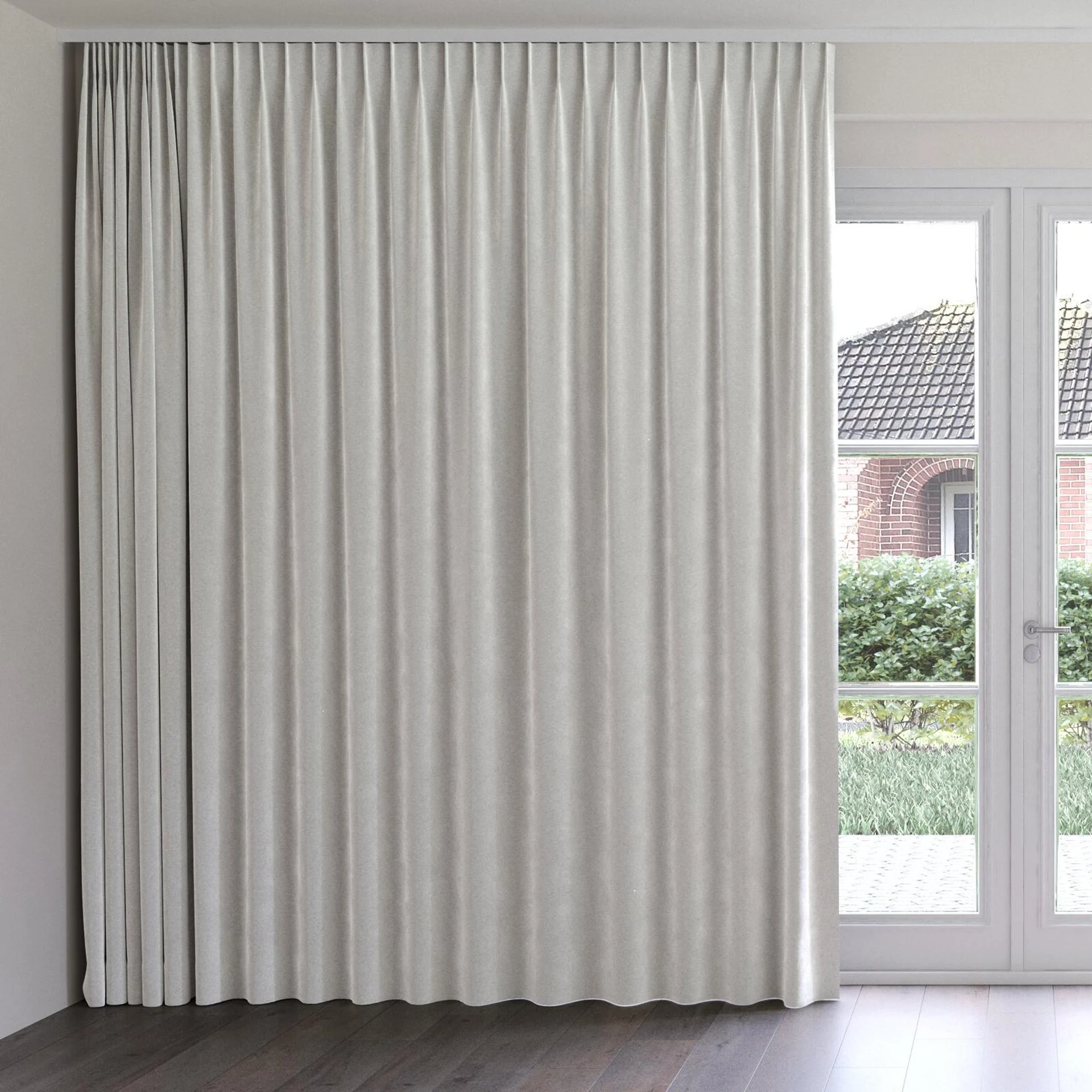 Front view of Geneva Limestone, on curtain rail