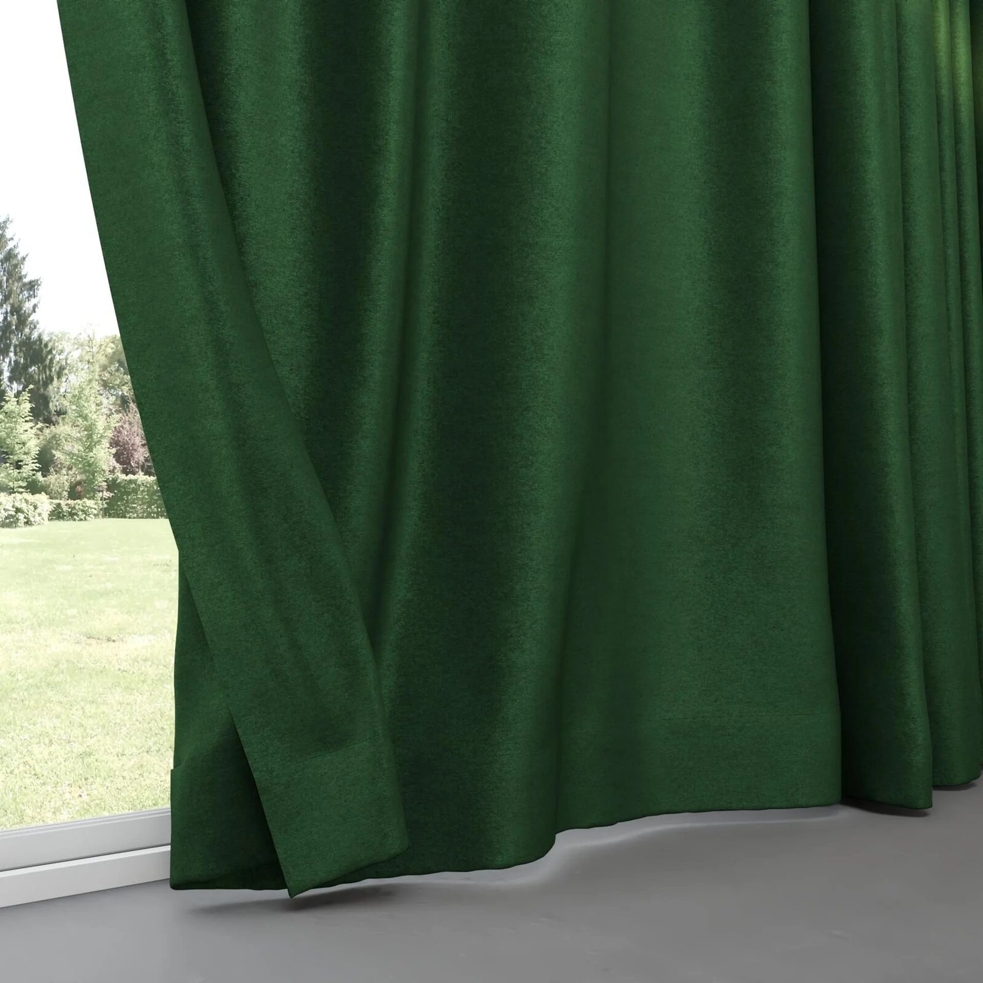 Bottom view of Drama Ivy, pinch pleat