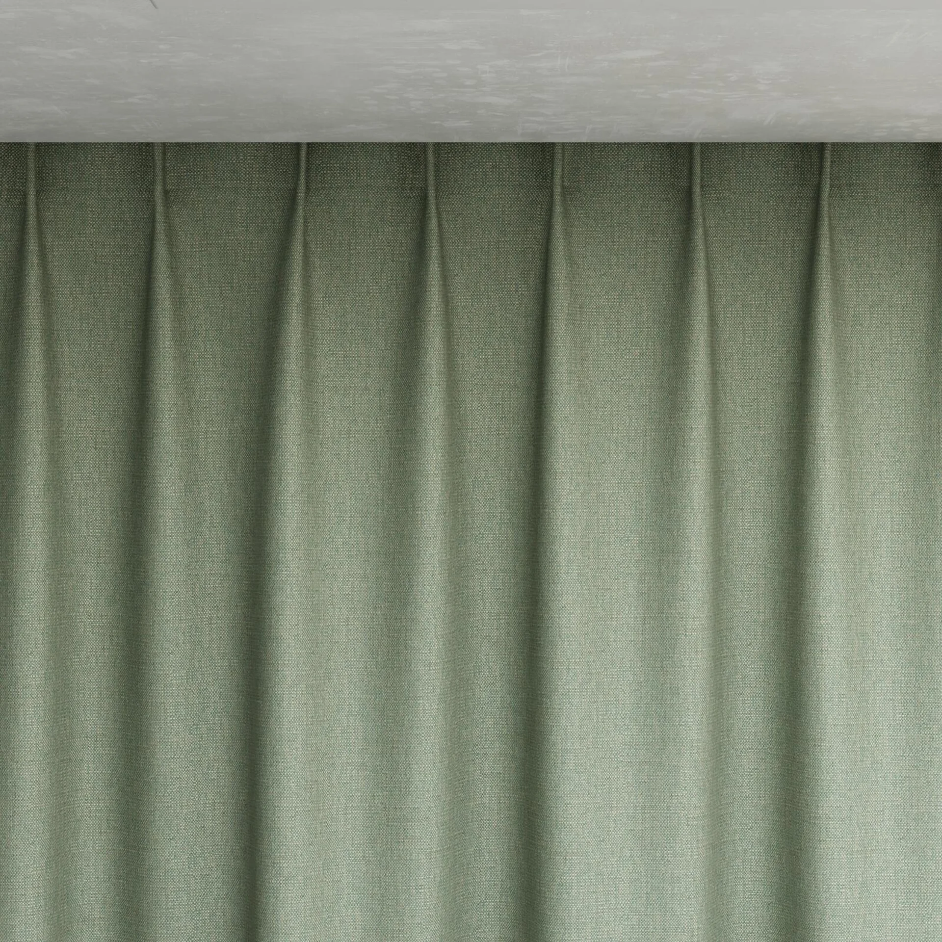 Top view of Gent Celadon, pinch pleat