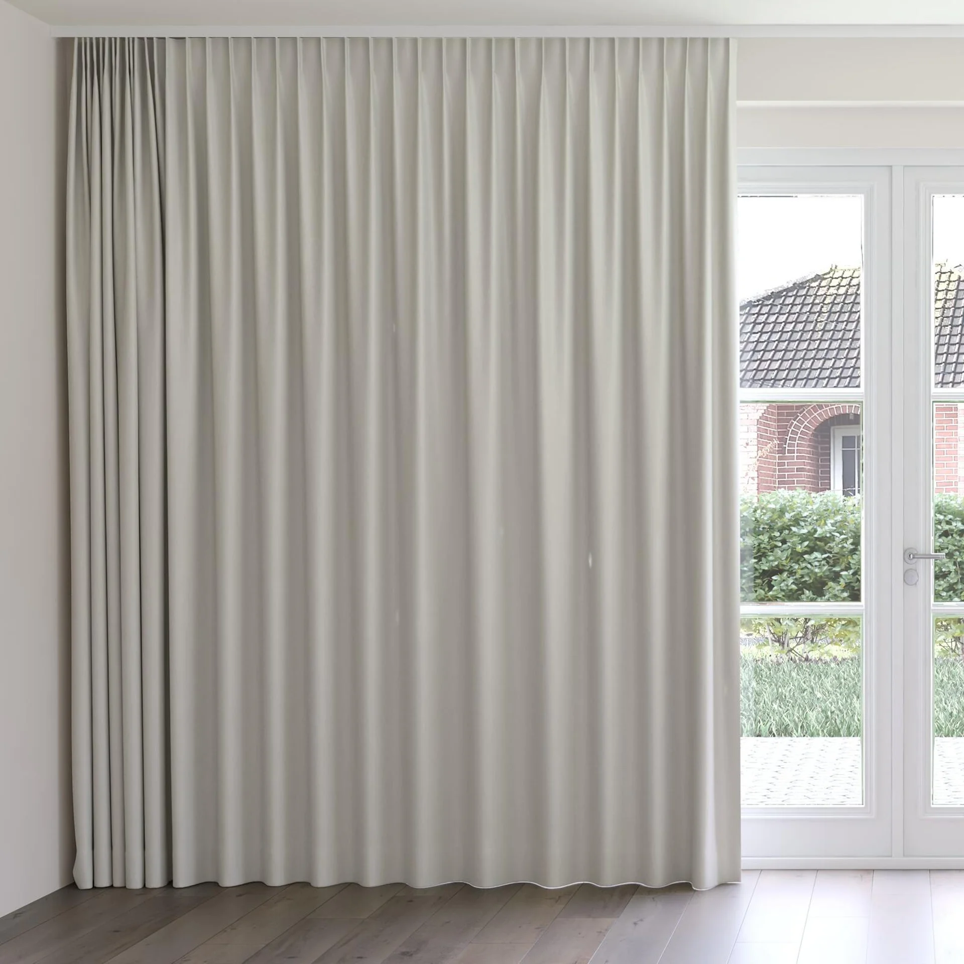 Front view of Eternal Bone, on curtain rail