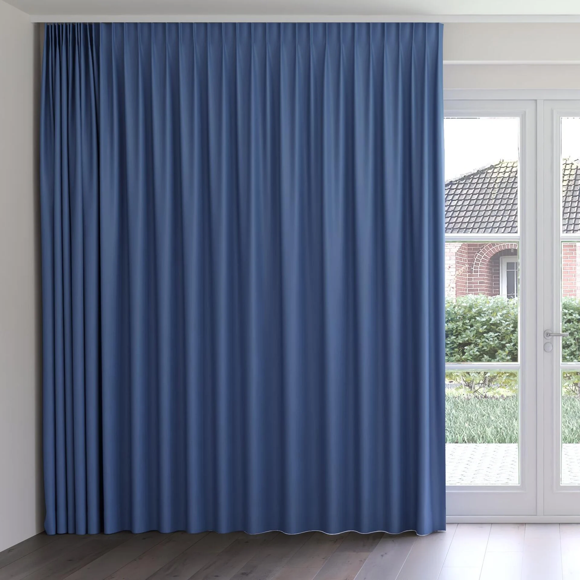 Front view of Ultra Dim Marine, on curtain rail