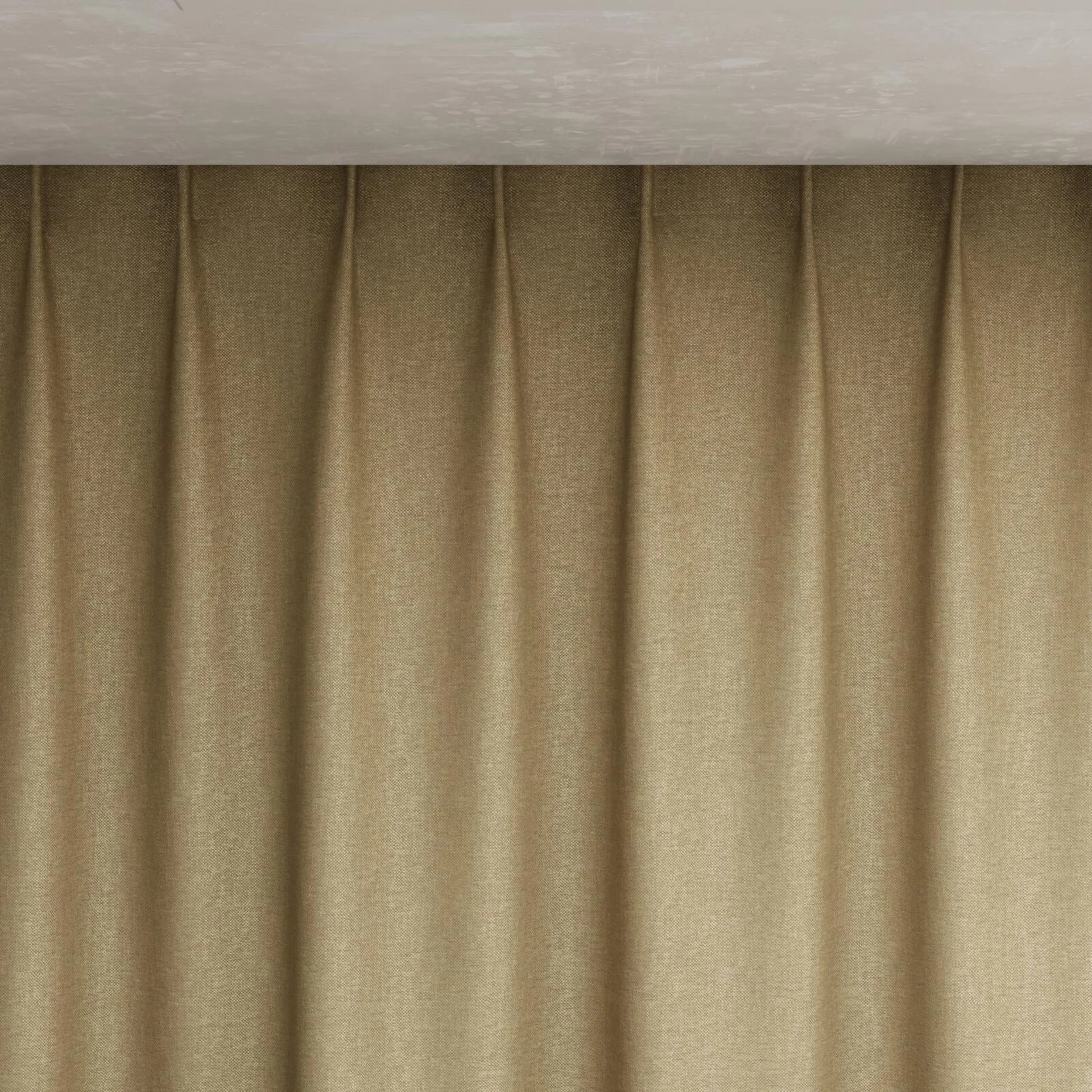 Top view of Bronco Linen, pinch pleat