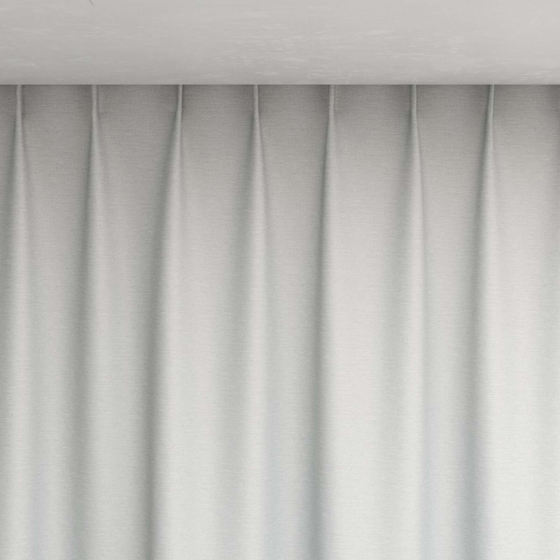 Top view of Hastings Silver, pinch pleat