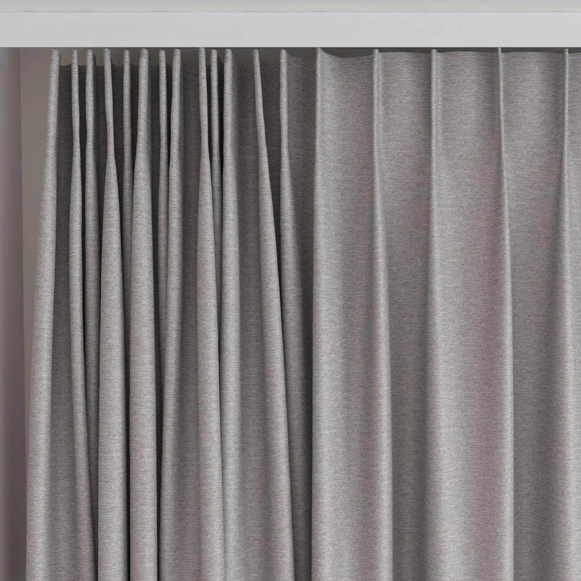 Top view of Duede Shark, on curtain rail