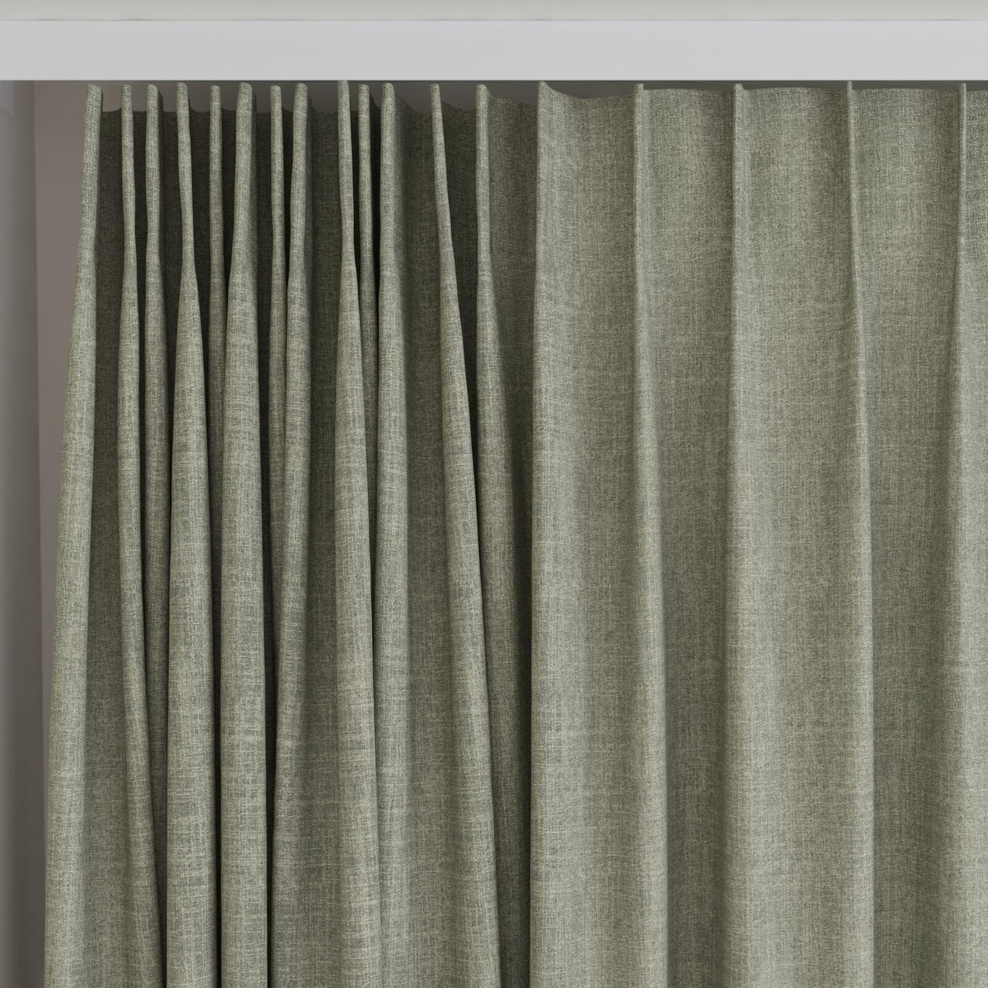 Top view of Motion Seagrass, on curtain rail