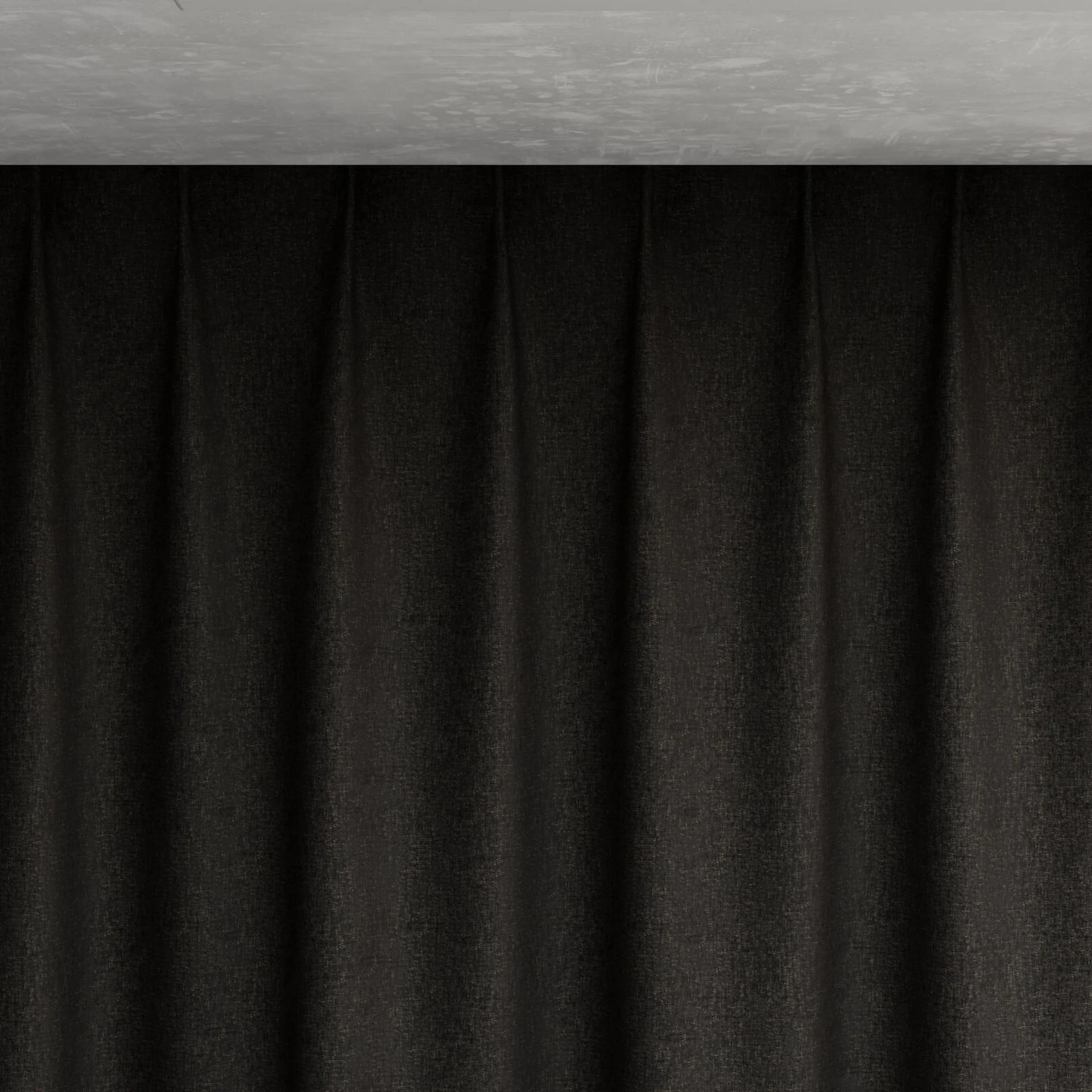 Top view of Rewind Liquorice, pinch pleat