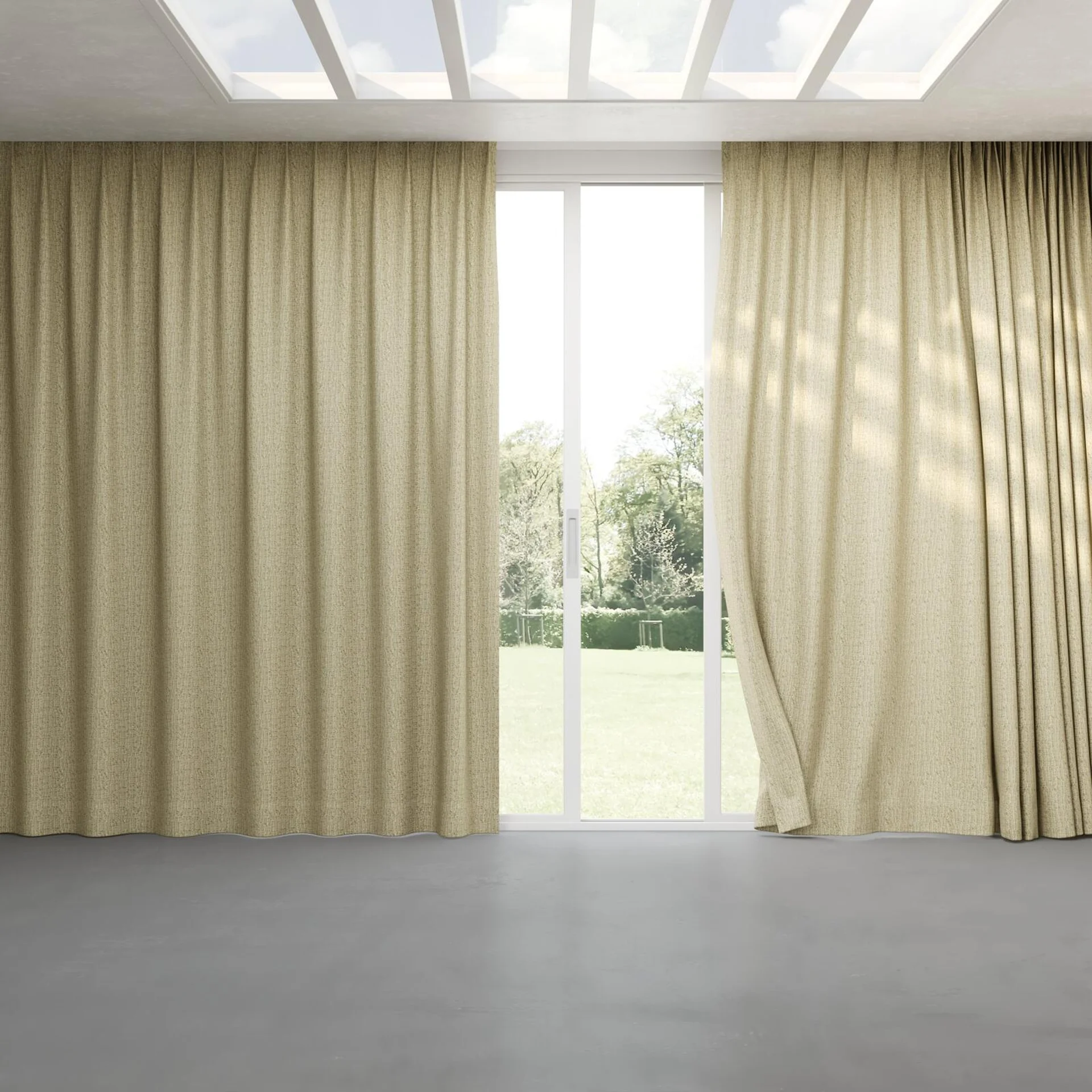 Full view of Refract Tea, pinch pleat