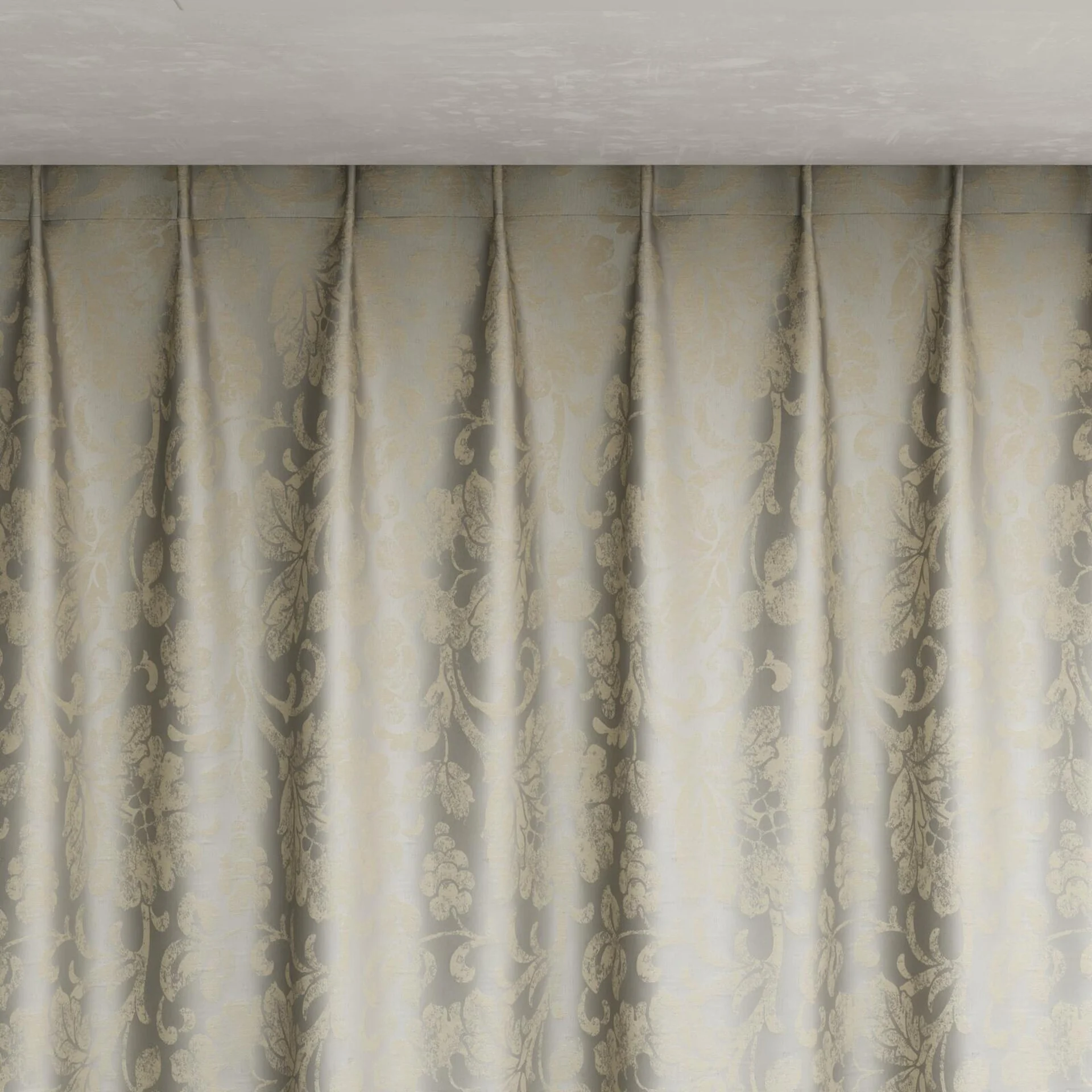 Top view of Florentine Sand, pinch pleat