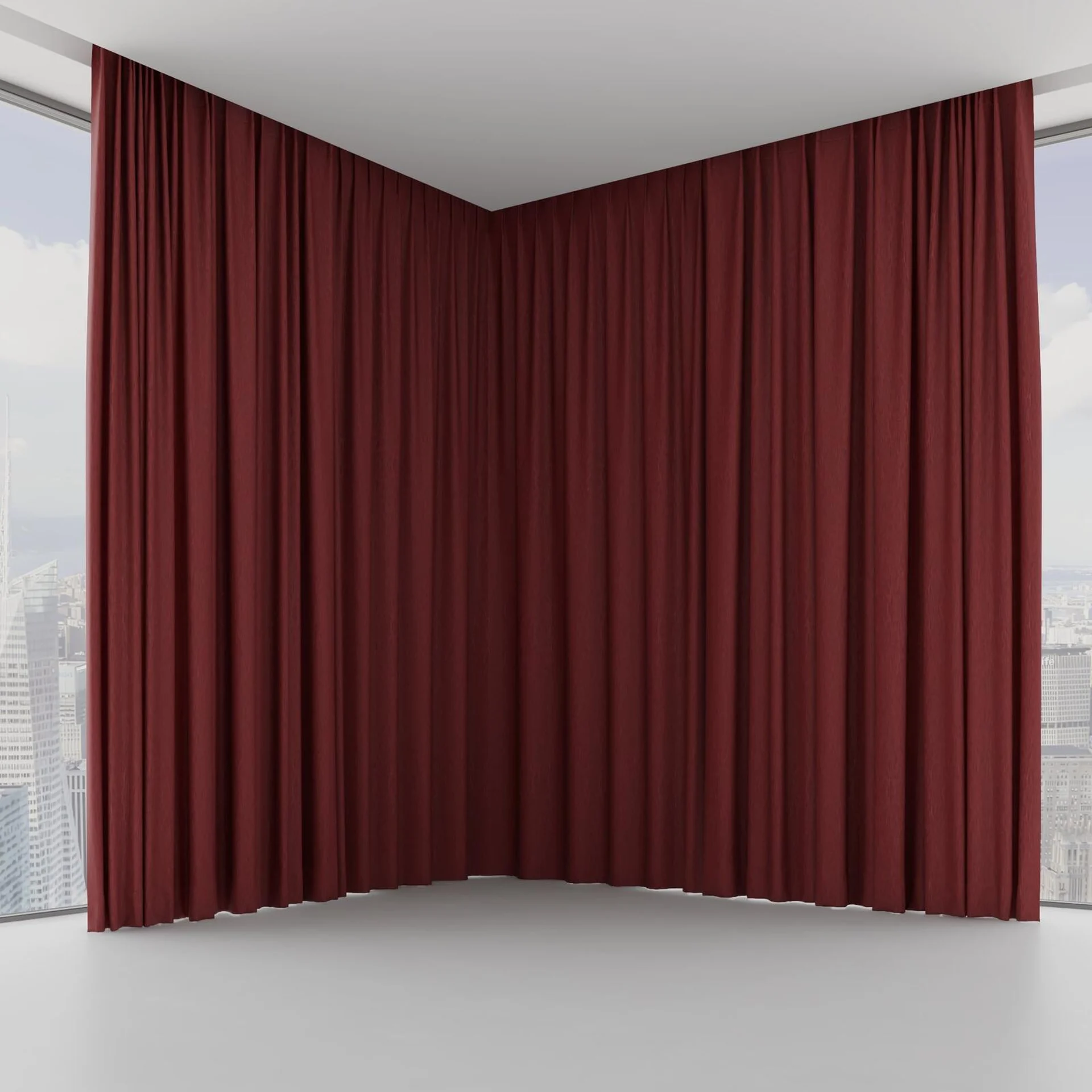 Front view of Tuxedo Raspberry, on hidden rail
