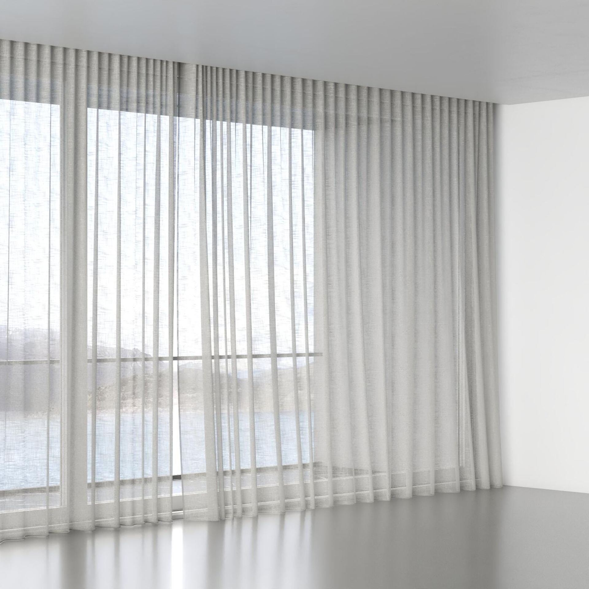 Full view of Savina Flax, wave pleat