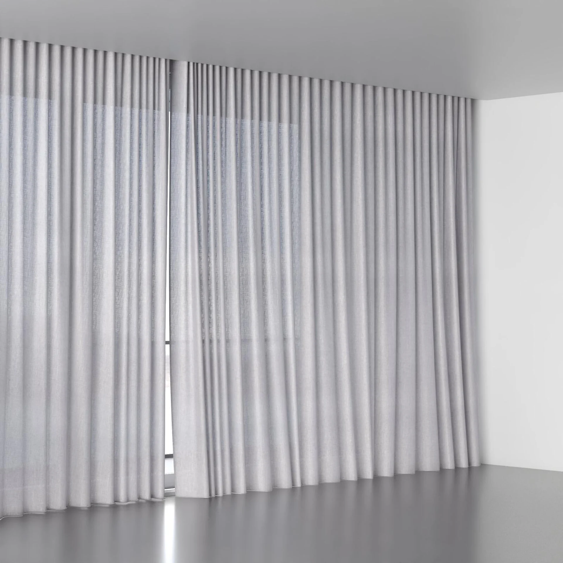 Full view of Oxidant Aluminium, wave pleat