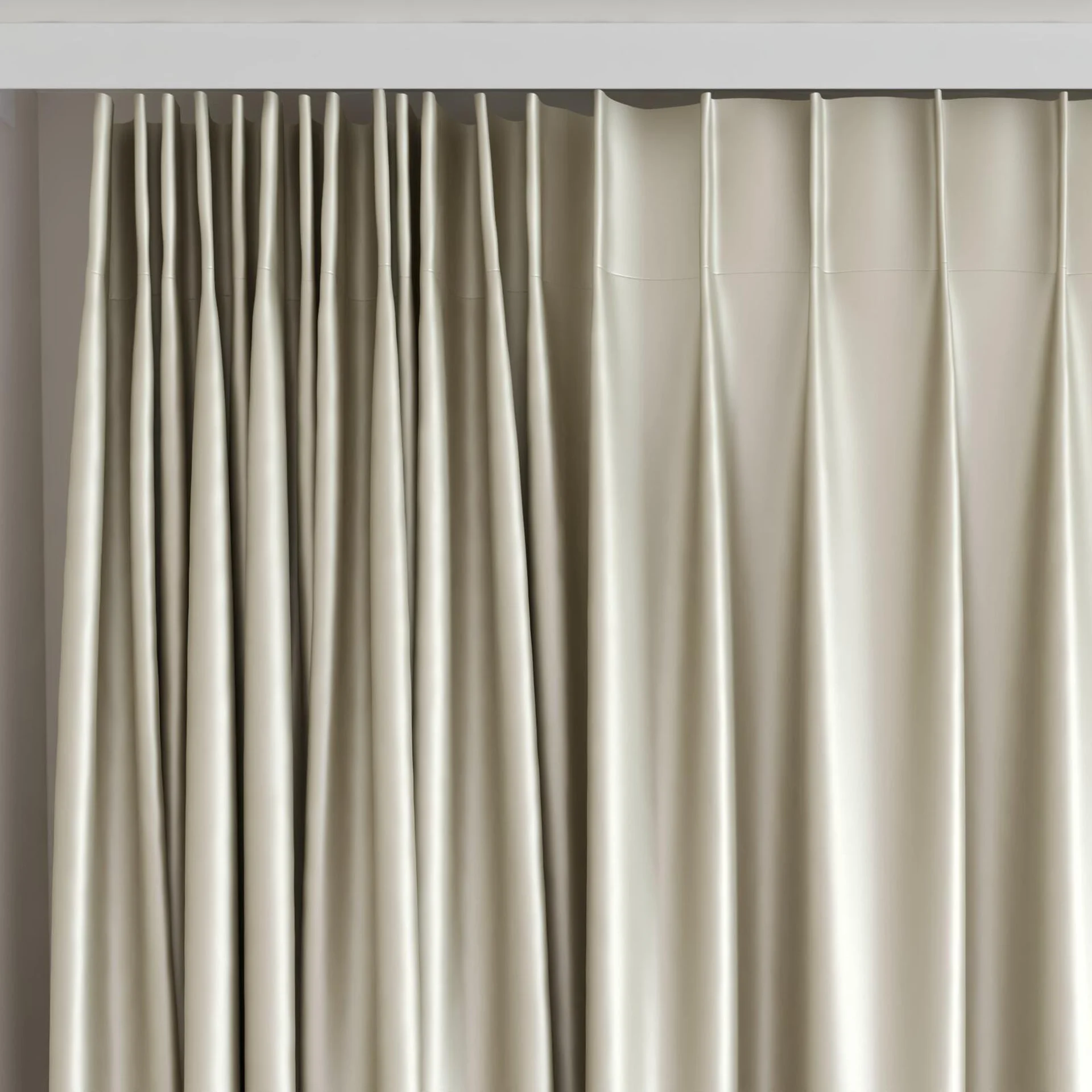 Top view of Moonbeam Peyote, on curtain rail