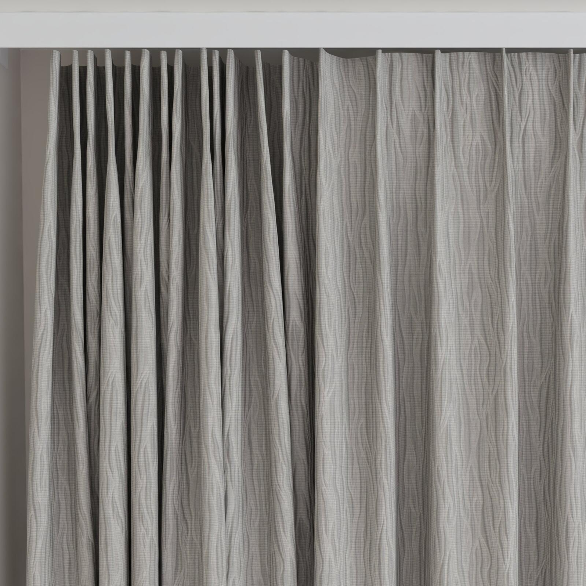 Top view of Sandrift Smoke, on curtain rail