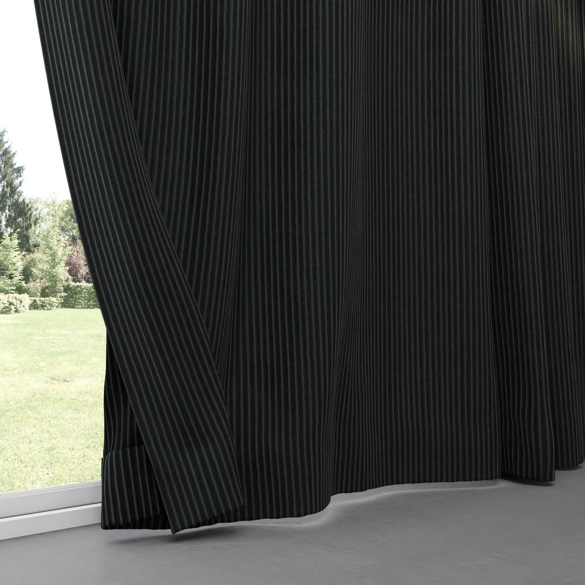 Bottom view of Embrace Reglisse, pinch pleat