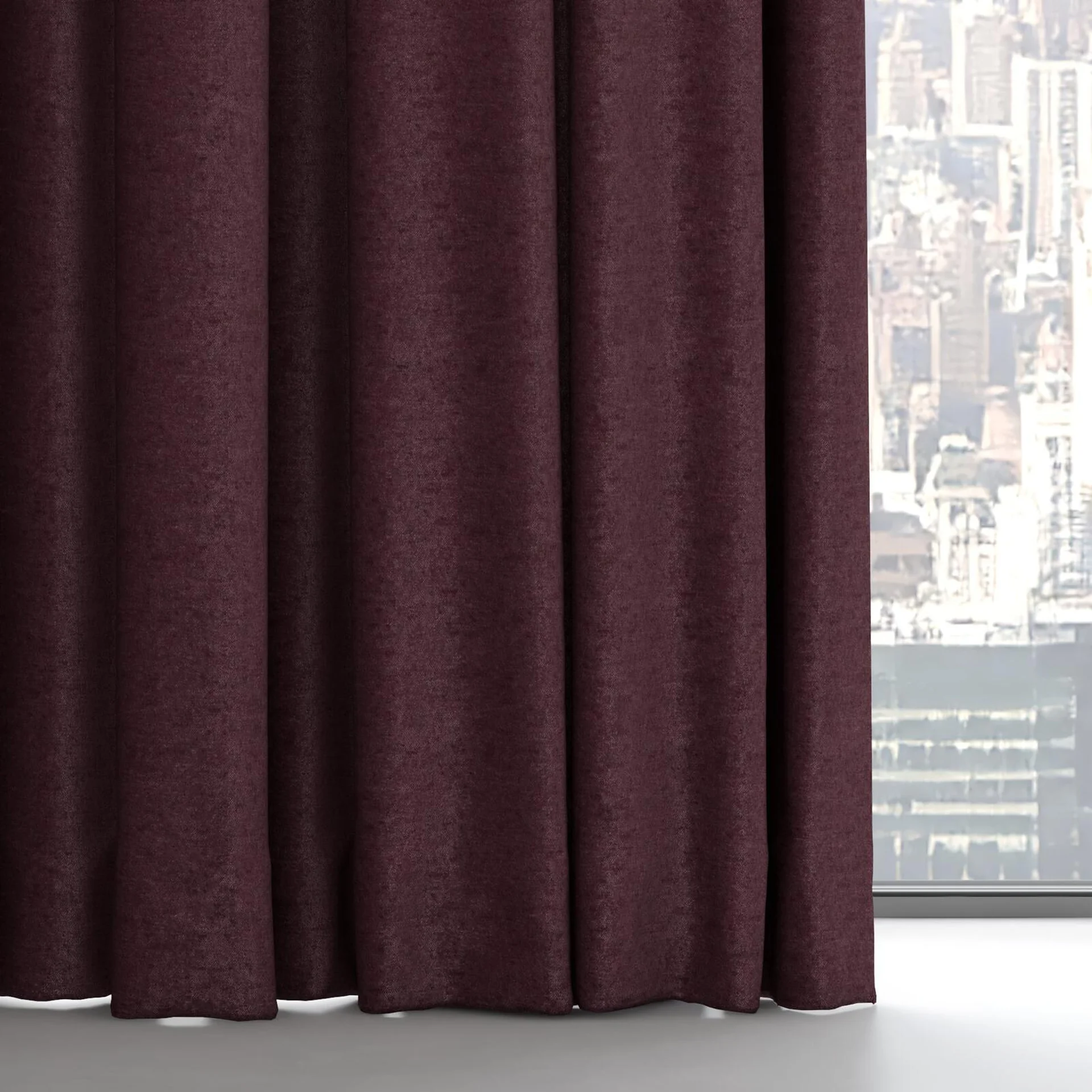 Bottom view of Drama Purple, on hidden rail