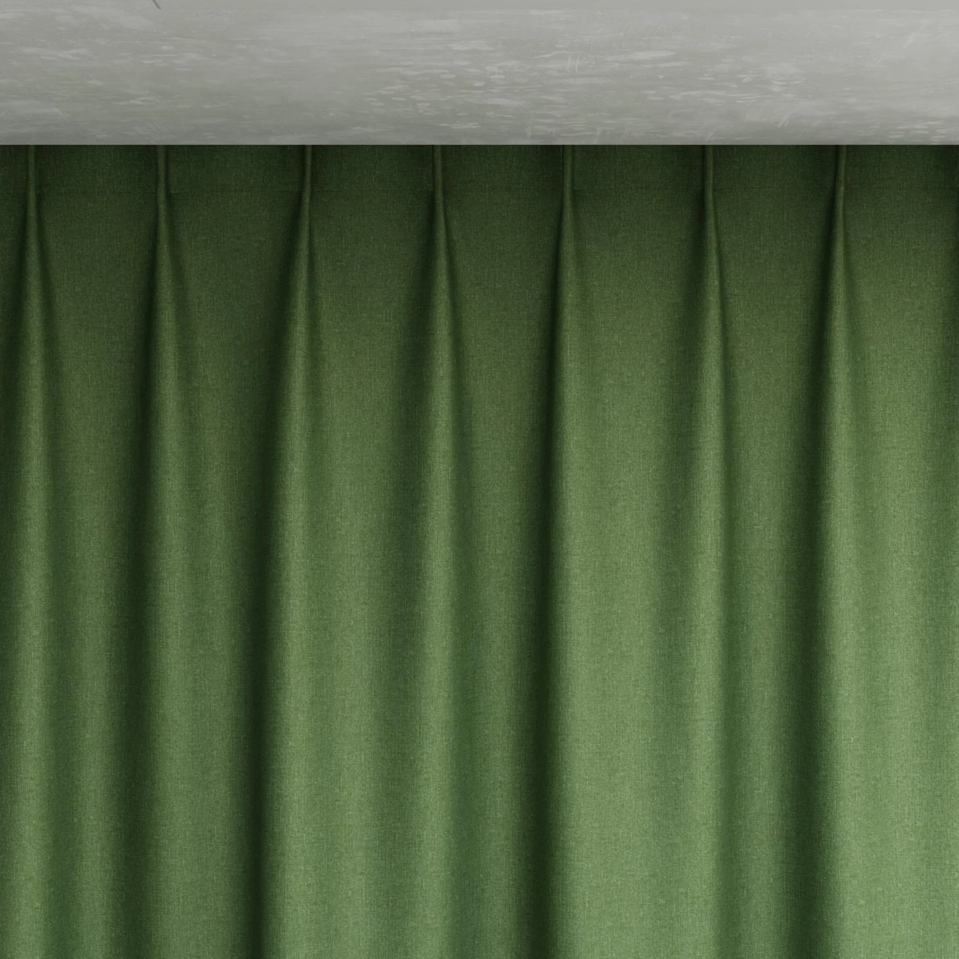 Top view of Kidglove Moss, pinch pleat