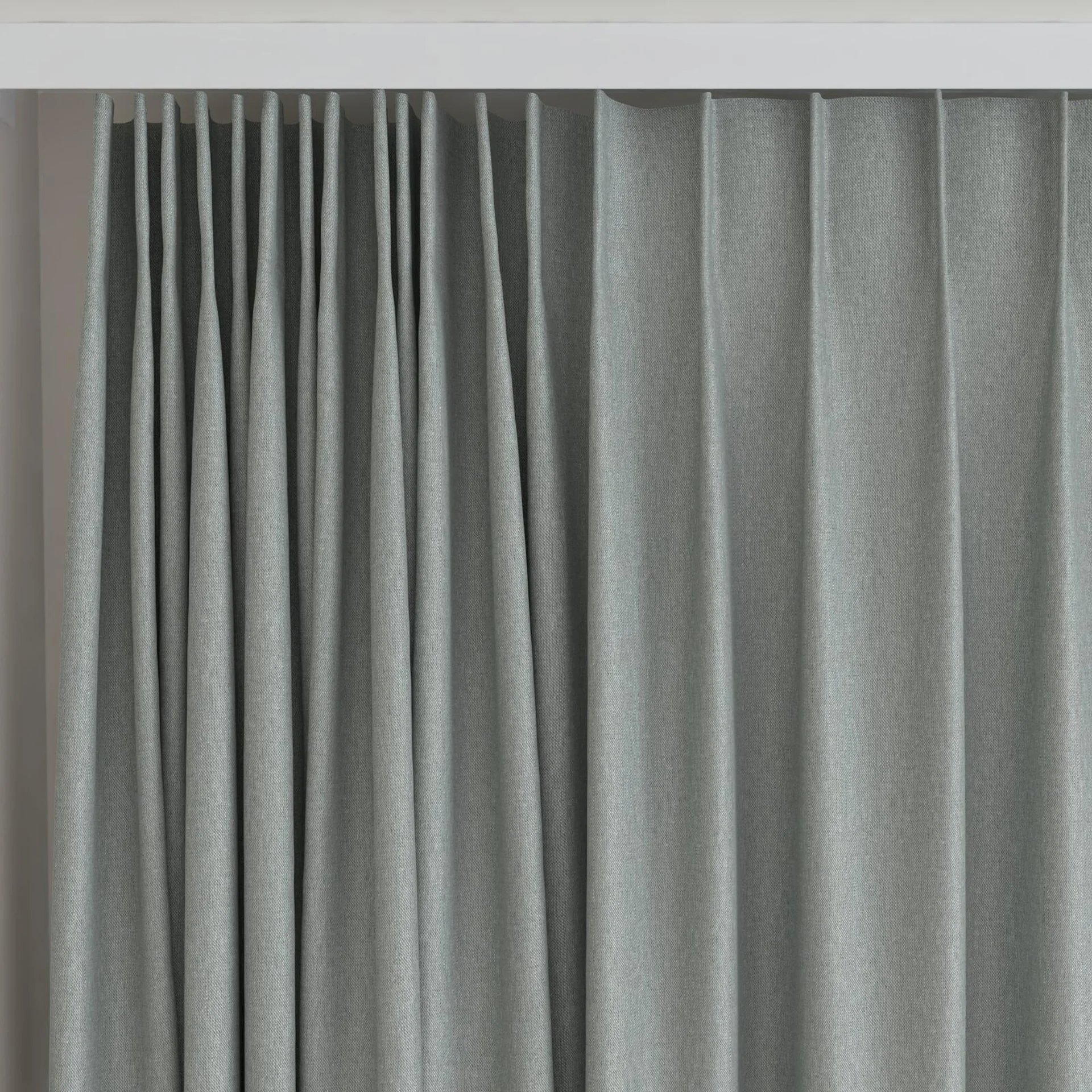 Top view of Infinite Sage, on curtain rail