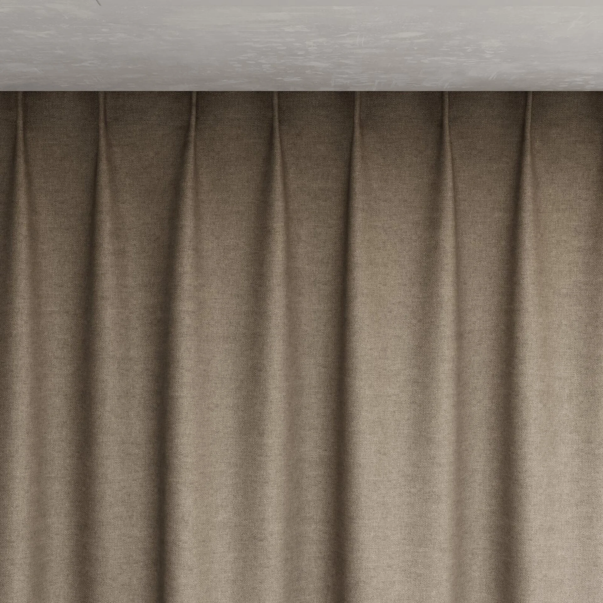 Top view of Colourwash Tobacco, pinch pleat