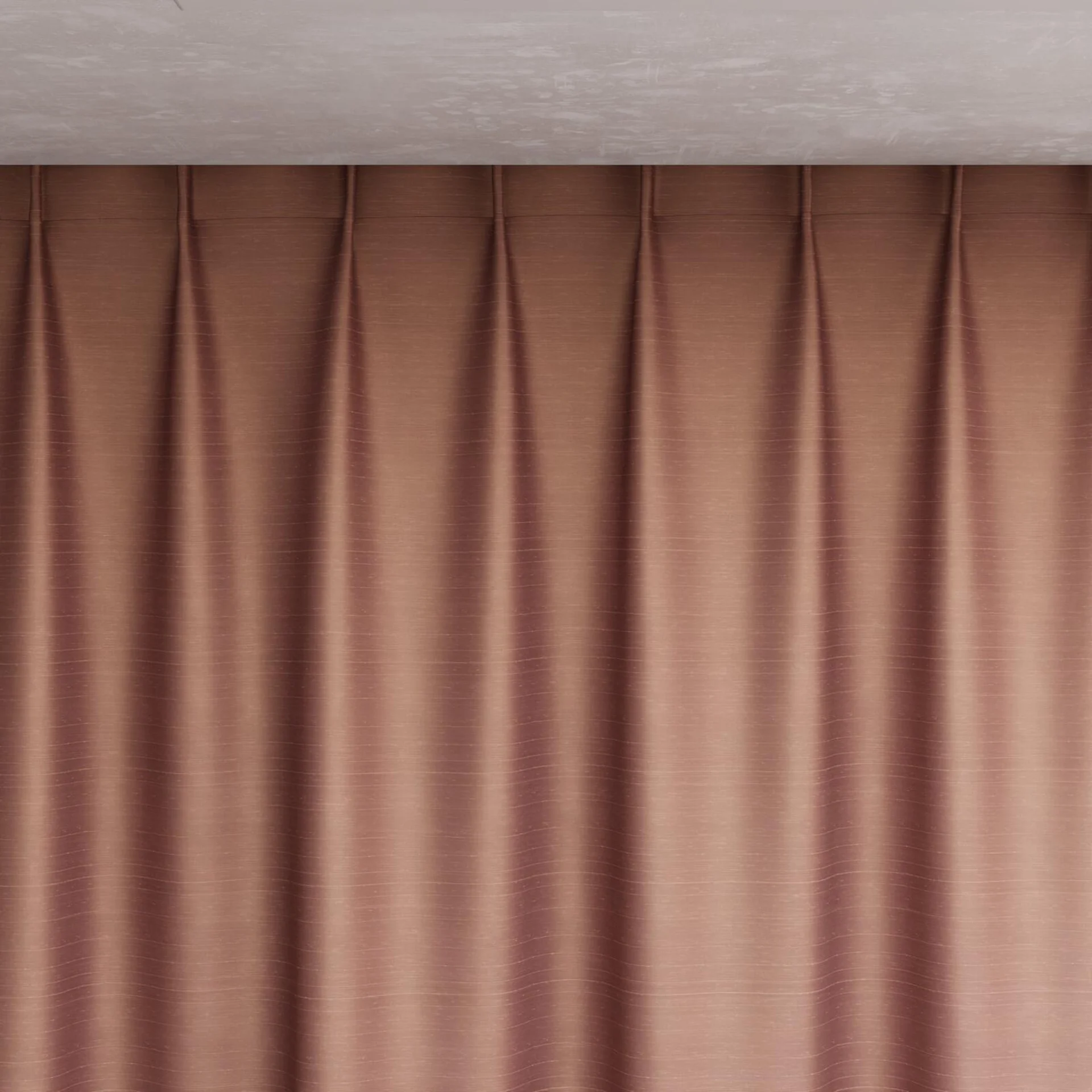 Top view of Silky Pompei, pinch pleat