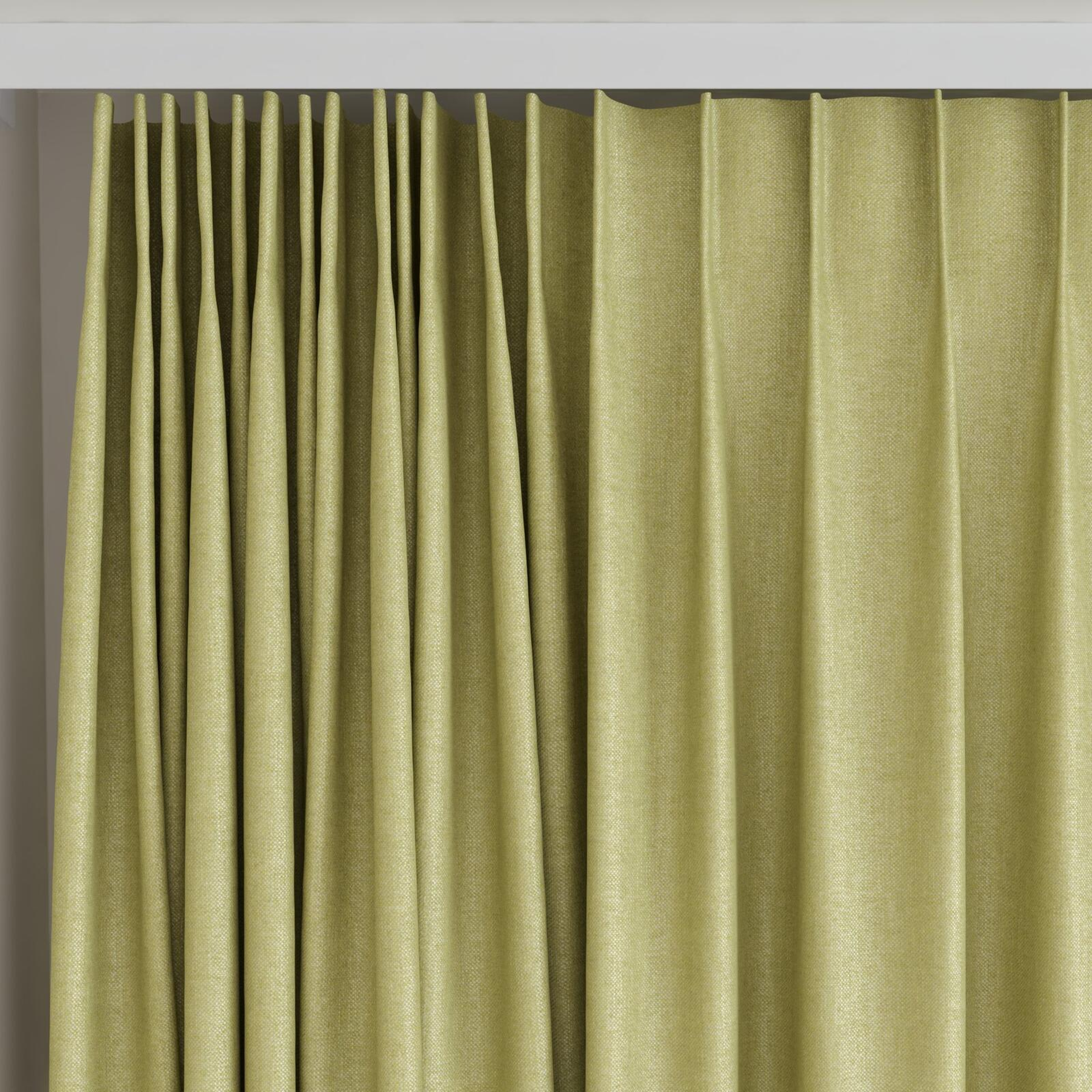 Top view of Bronco Lime, on curtain rail
