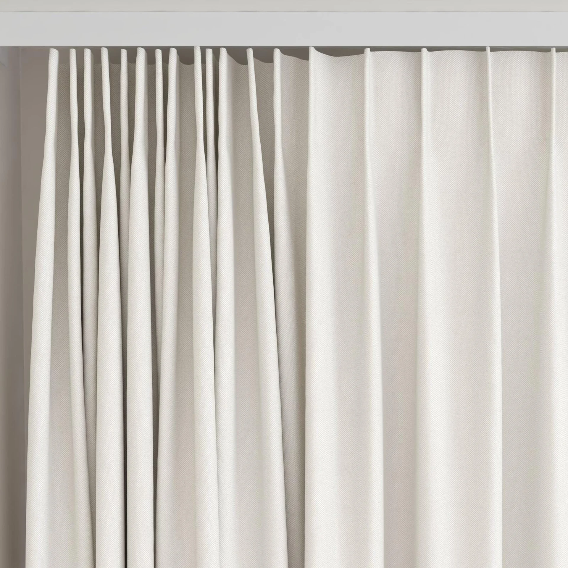 Top view of Oakley FR Chalk, on curtain rail