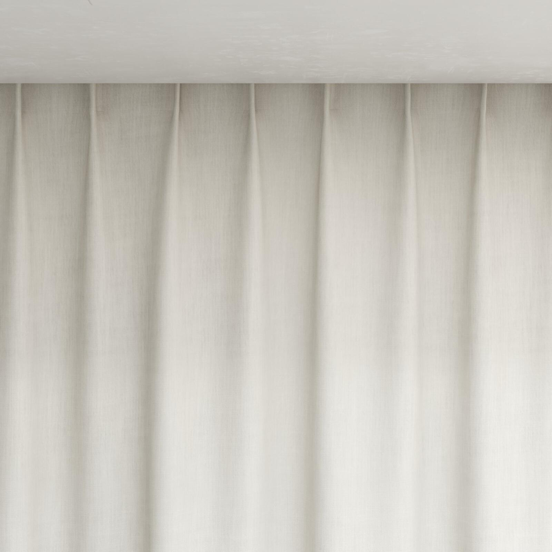 Top view of Lexicon Ecru, pinch pleat