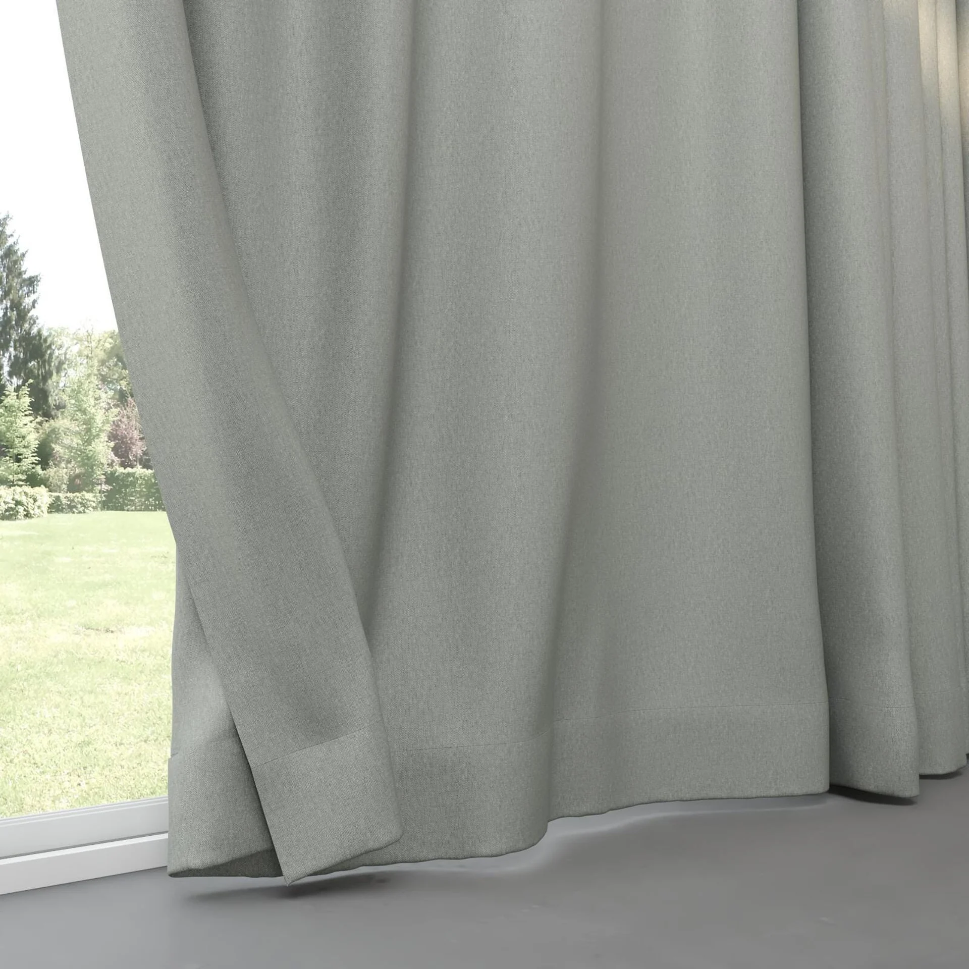 Bottom view of Infinite Sage, pinch pleat