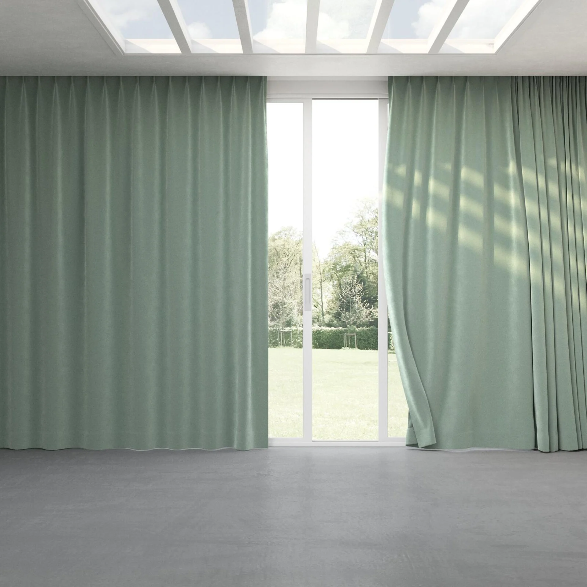 Full view of Vienna Folkstone, pinch pleat