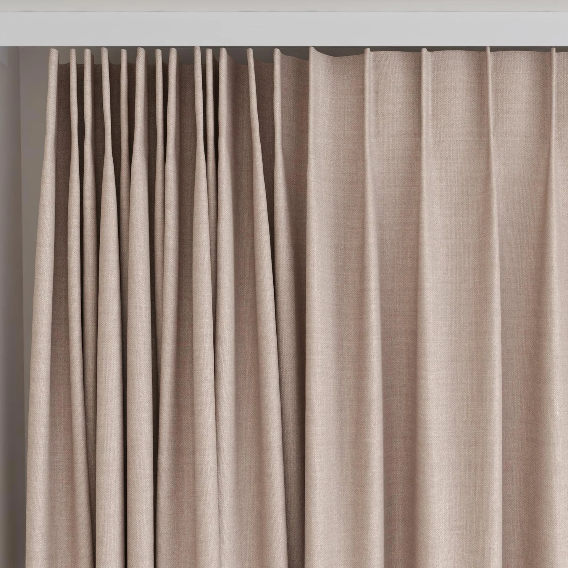 Top view of Linex Cameo, on curtain rail