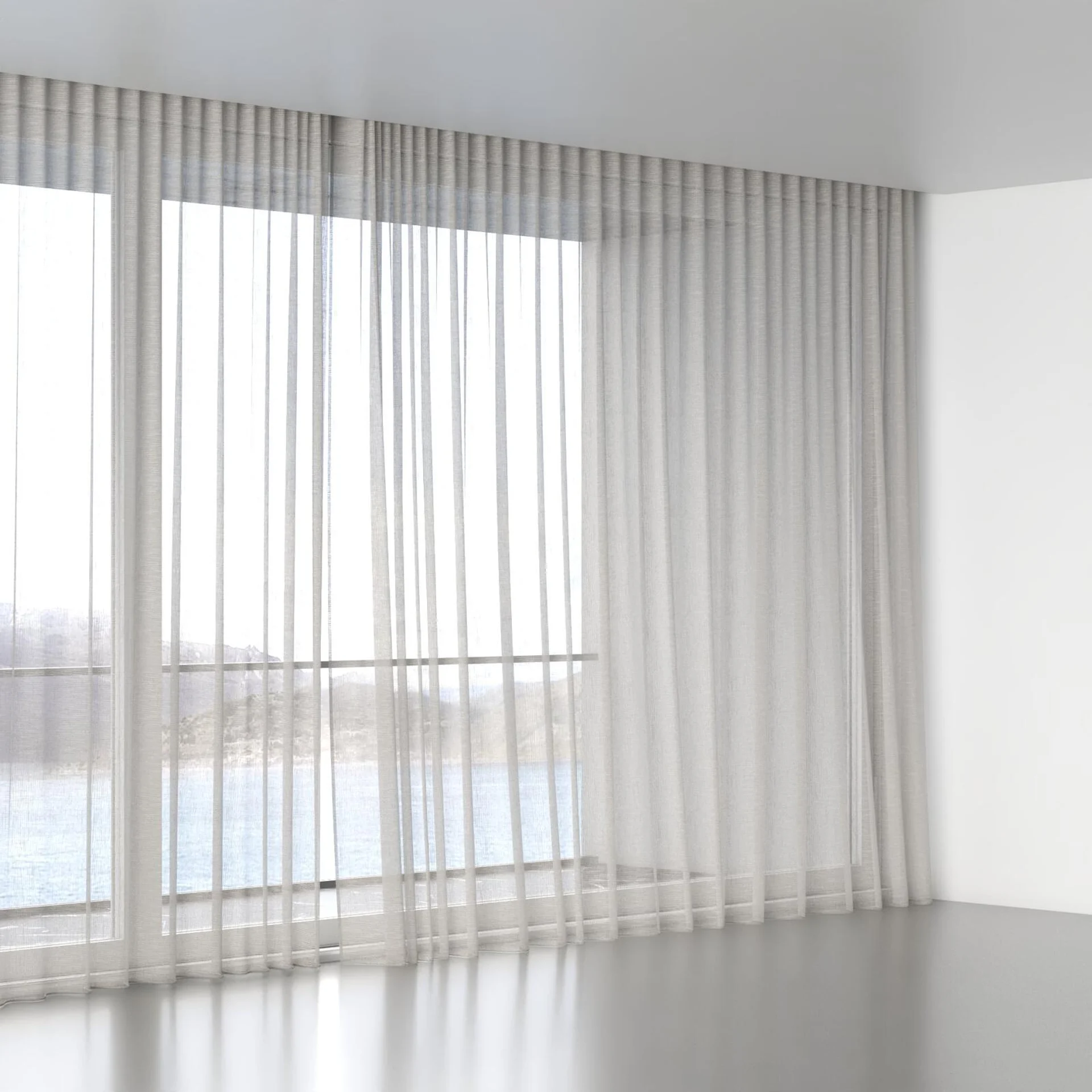 Full view of Drift Haze, wave pleat