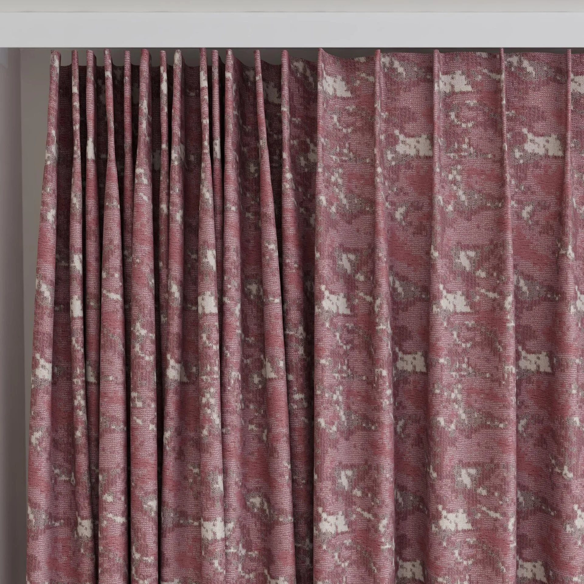 Top view of Lipova Petal, on curtain rail