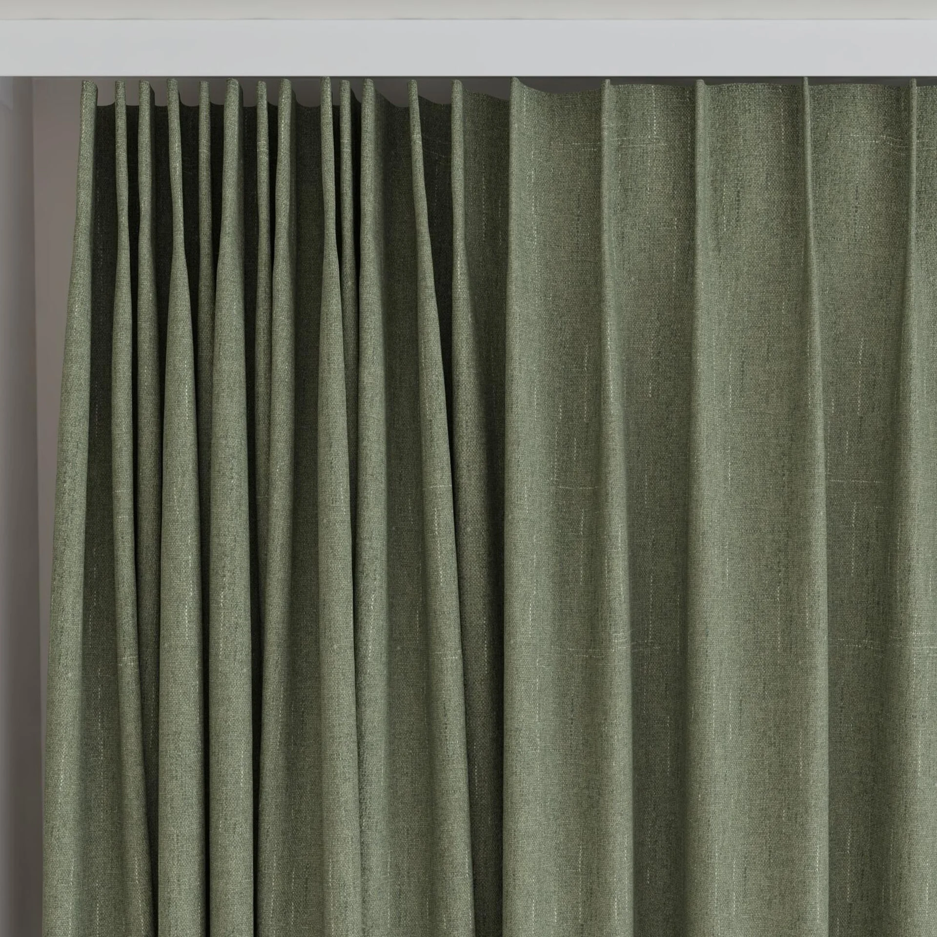 Top view of Cavalry Pine, on curtain rail