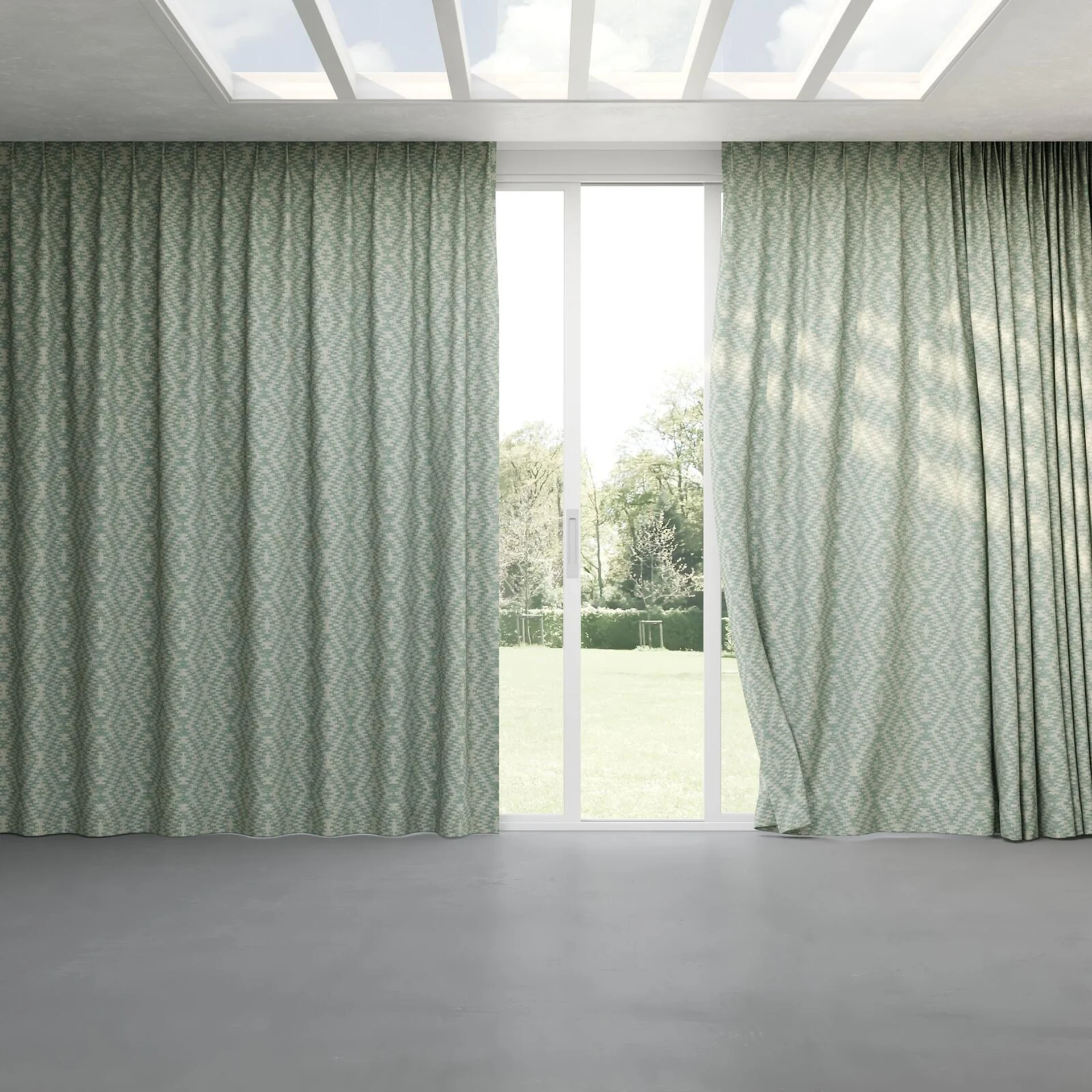 Full view of Kaoani Baltic, pinch pleat