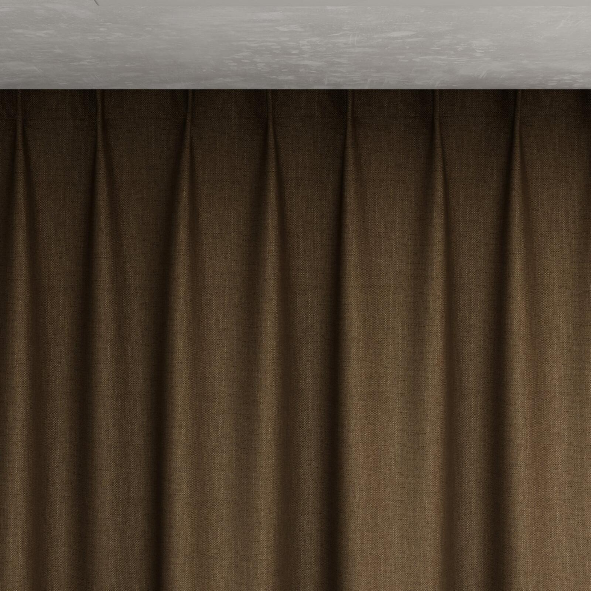 Top view of Bronco Sepia, pinch pleat