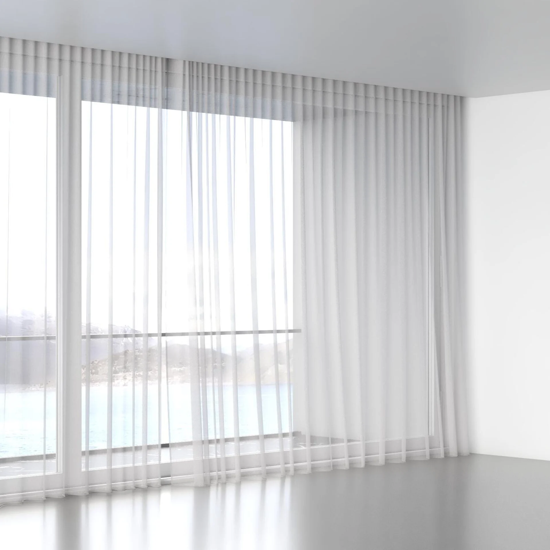 Full view of Selene Linen, wave pleat