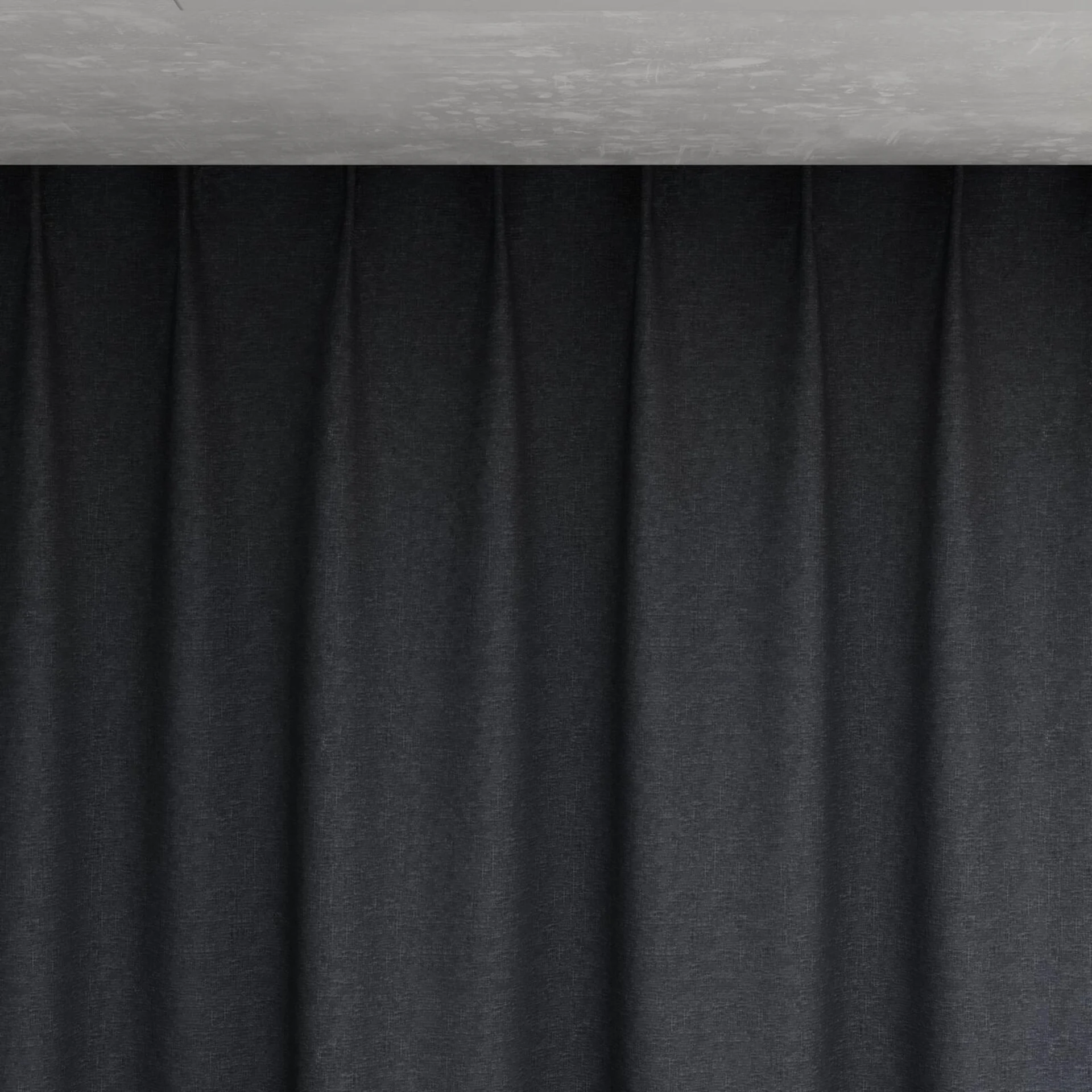 Top view of Coverlet Charcoal, pinch pleat